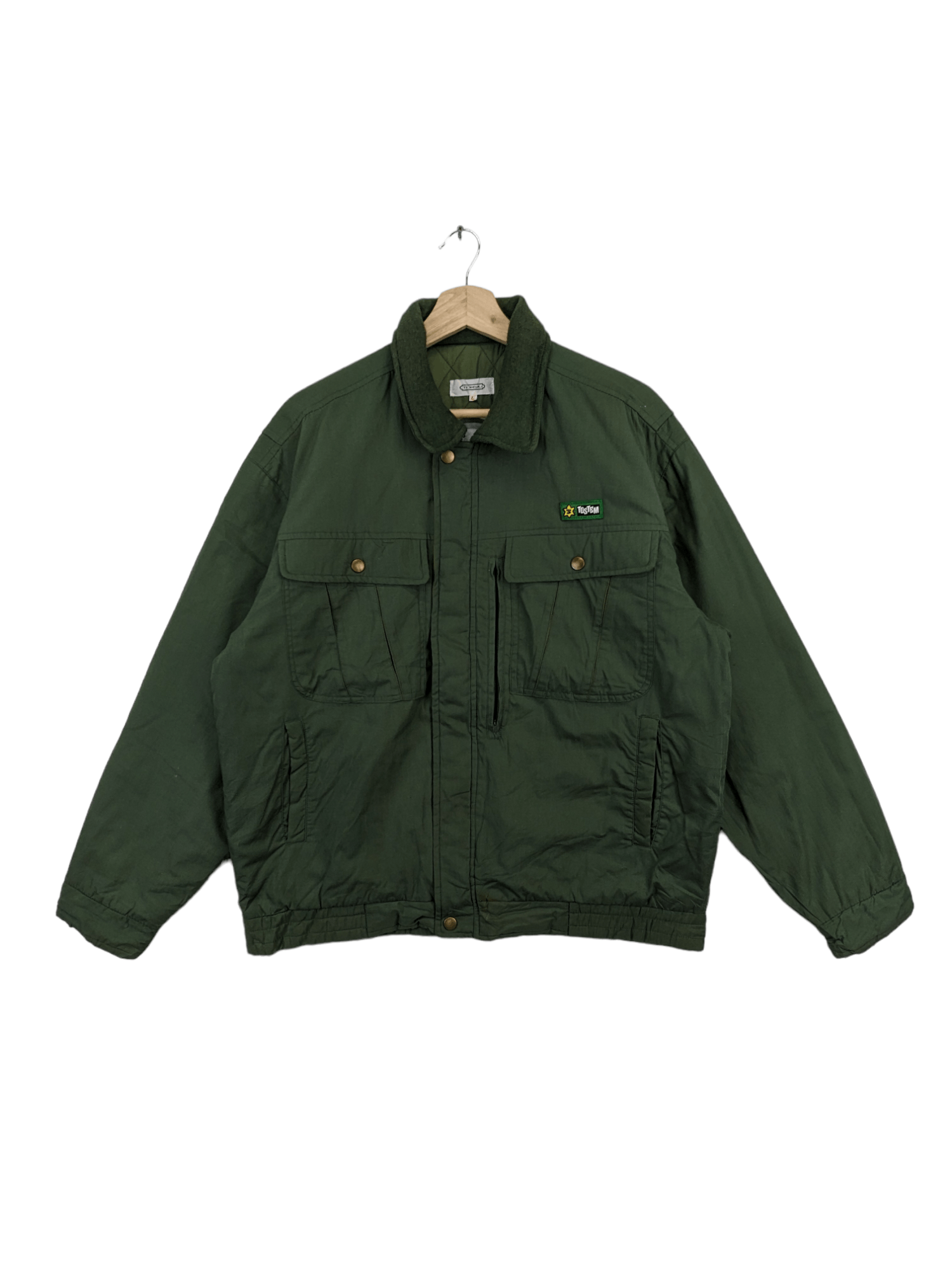 Japanese Brand × Vintage Vintage 90s Workers Jacket Military Style Size US L / EU 52-54 / 3 - 1 Thumbnail