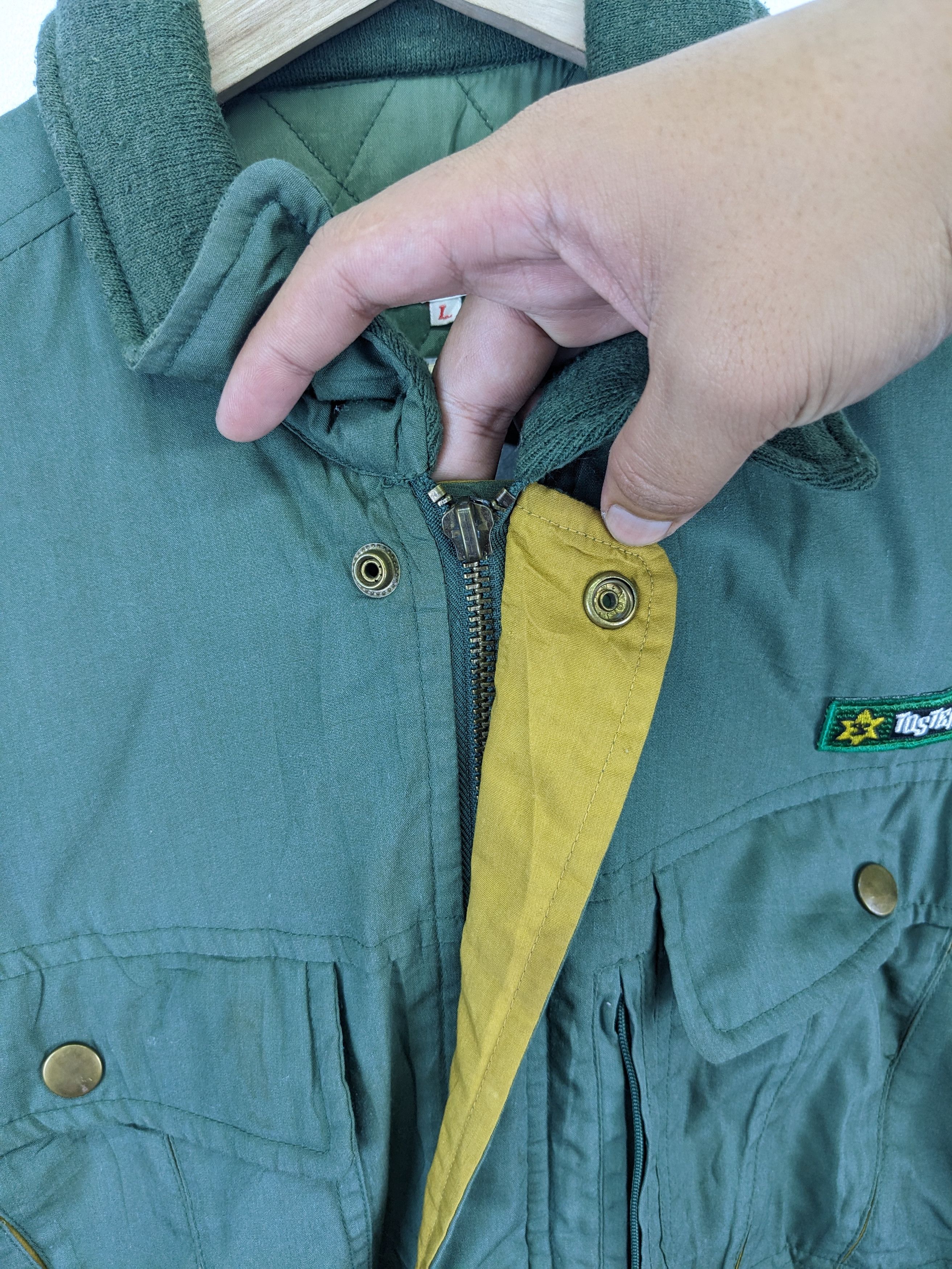 Japanese Brand × Vintage Vintage 90s Workers Jacket Military Style Size US L / EU 52-54 / 3 - 9 Thumbnail