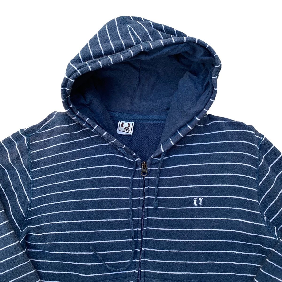 Hang Ten × Japanese Brand × Vintage Hang Ten Vintage Stripe Hoodies. #Y Size US L / EU 52-54 / 3 - 2 Thumbnail