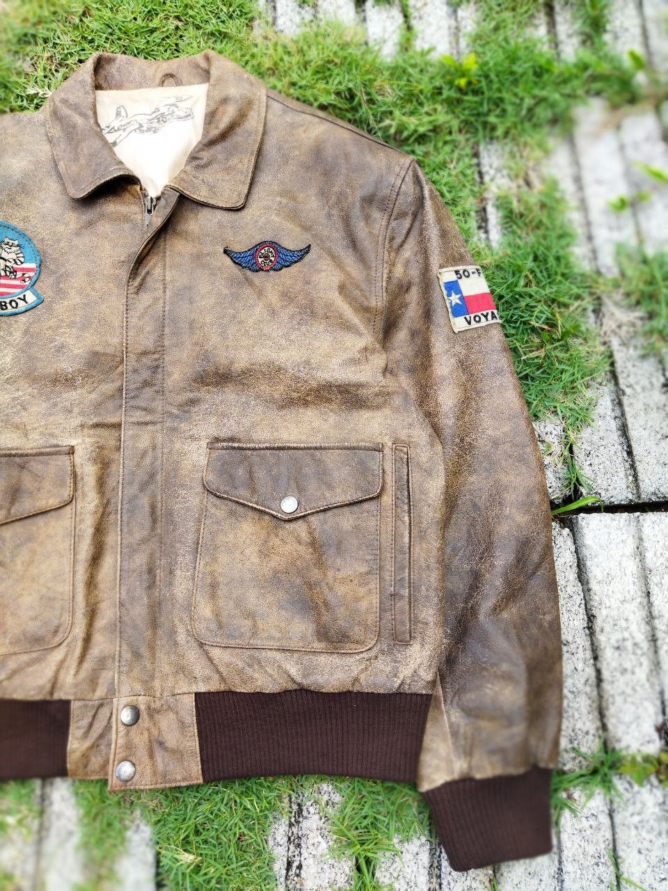 Vintage Vintage Pioneer Tomboy Voyager Flight Leather Jacket Size US M / EU 48-50 / 2 - 5 Thumbnail
