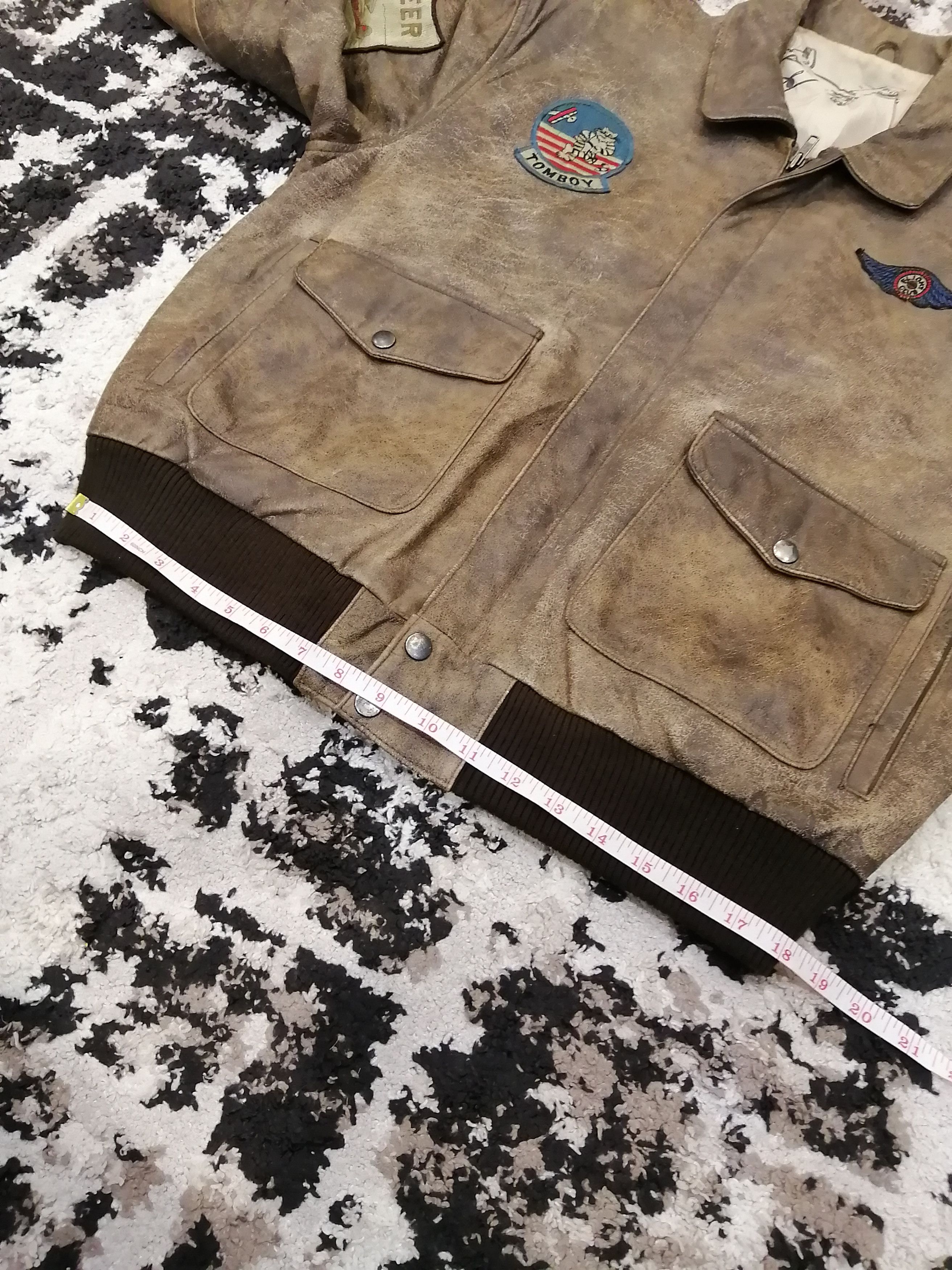 Vintage Vintage Pioneer Tomboy Voyager Flight Leather Jacket Size US M / EU 48-50 / 2 - 20 Thumbnail
