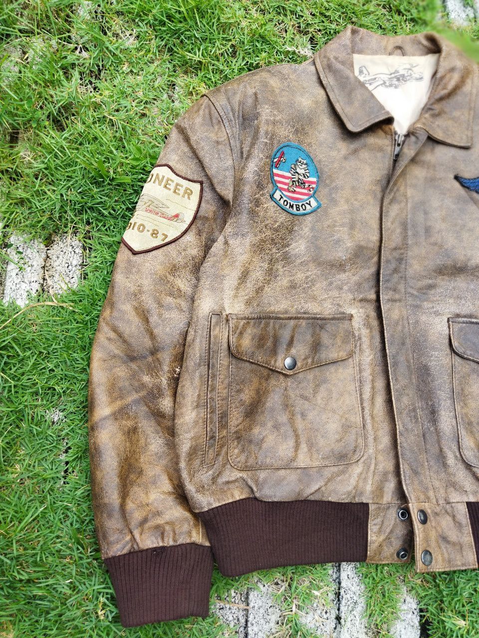 Vintage Vintage Pioneer Tomboy Voyager Flight Leather Jacket Size US M / EU 48-50 / 2 - 4 Thumbnail