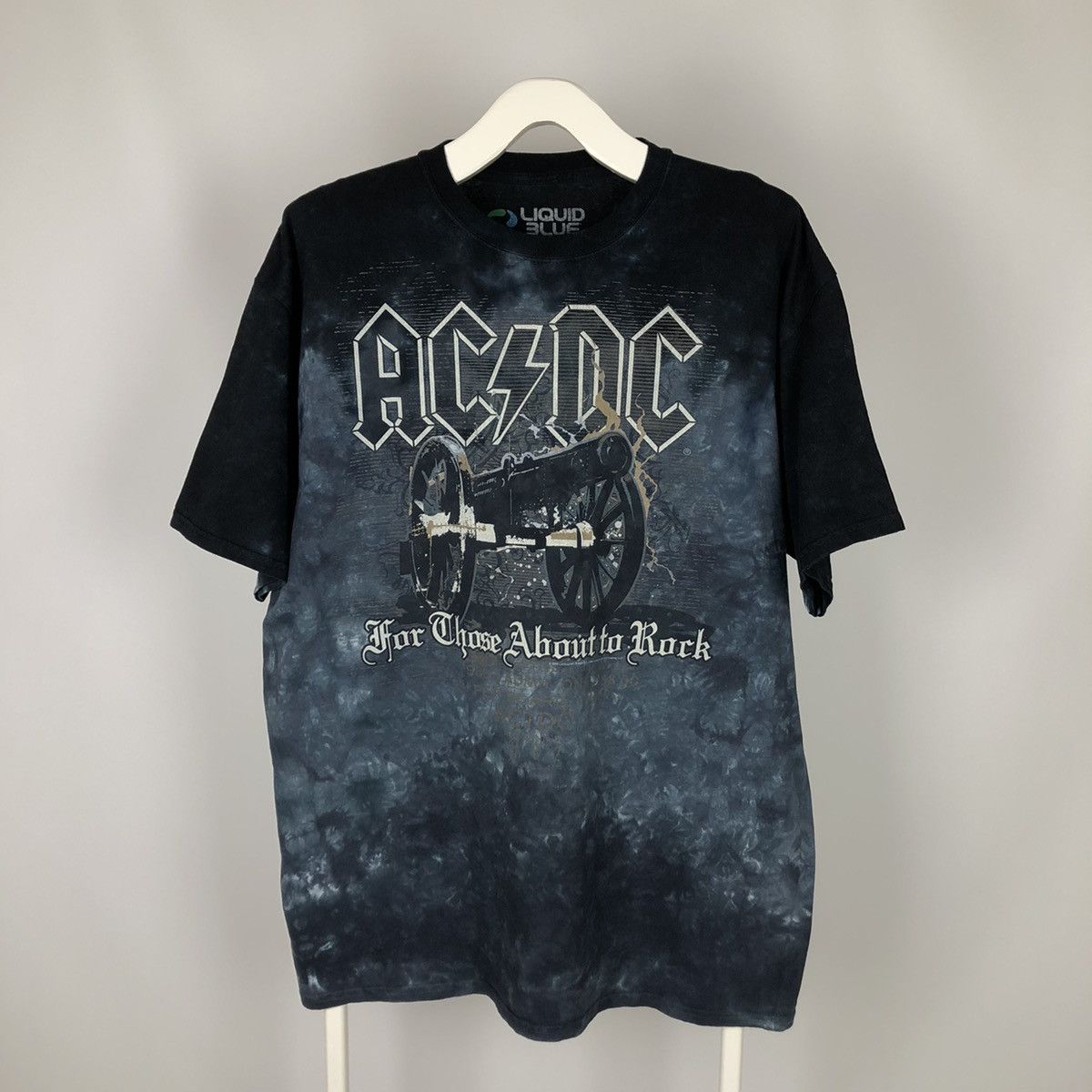 Vintage 2006 Vintage AC/DC liquid Blue Tie Dye T Shirt | Grailed