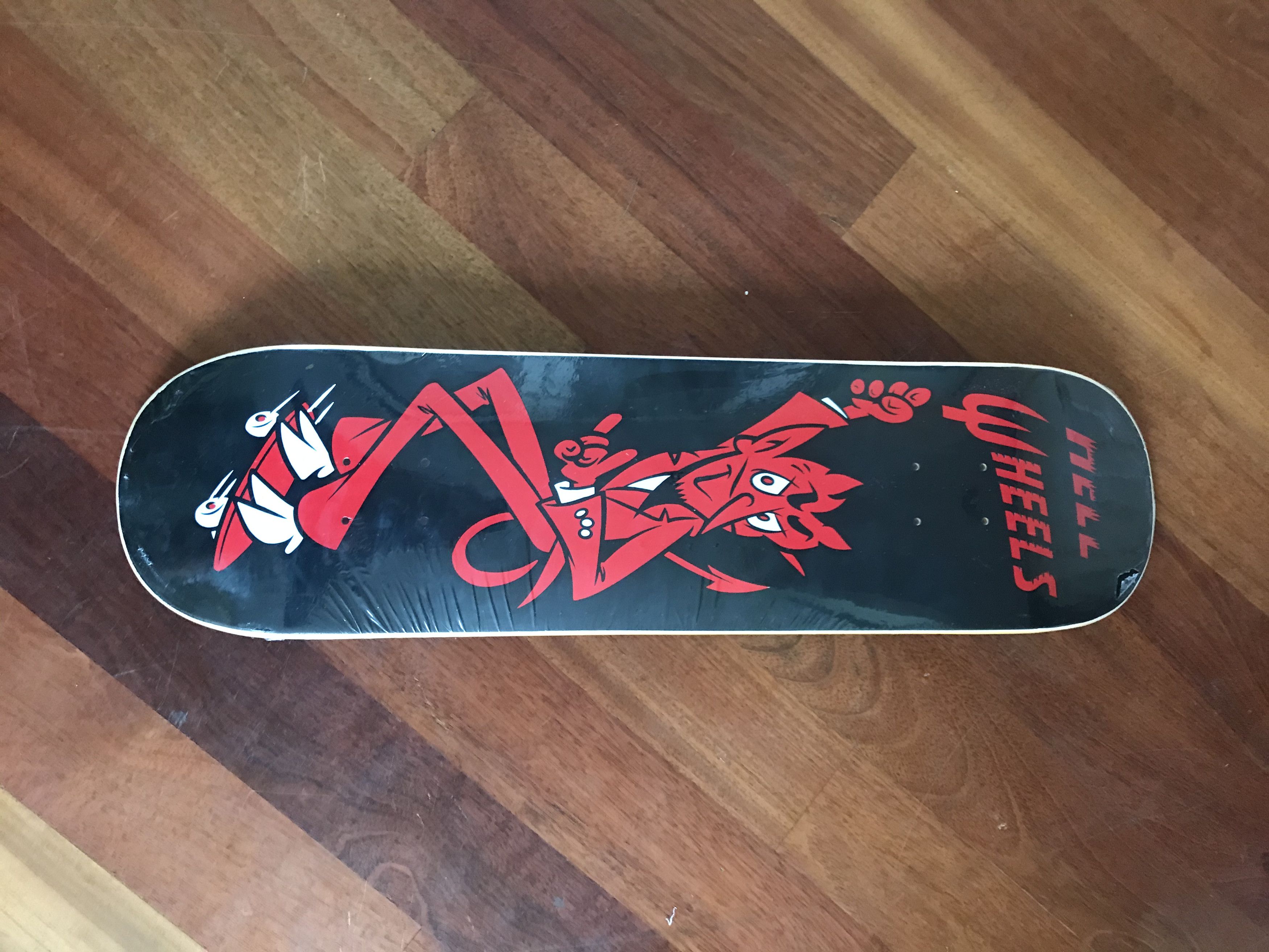 image of Strangelove Skateboards 2021 Strangelove “Hell On Wheels” 8.125 Skateboard Deck in Black, Men's