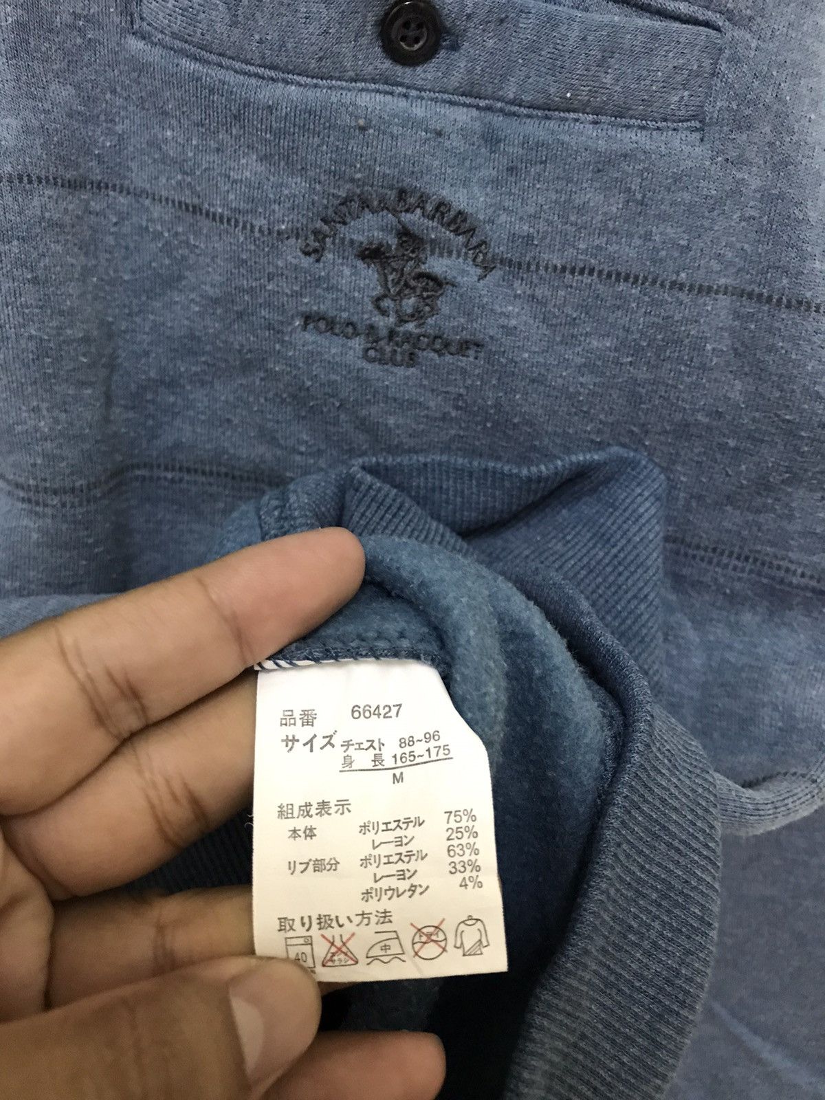 Japanese Brand Vintage Polo Santa Barbara Polo Club Sweatshirt Half Zip Size US M / EU 48-50 / 2 - 9 Thumbnail