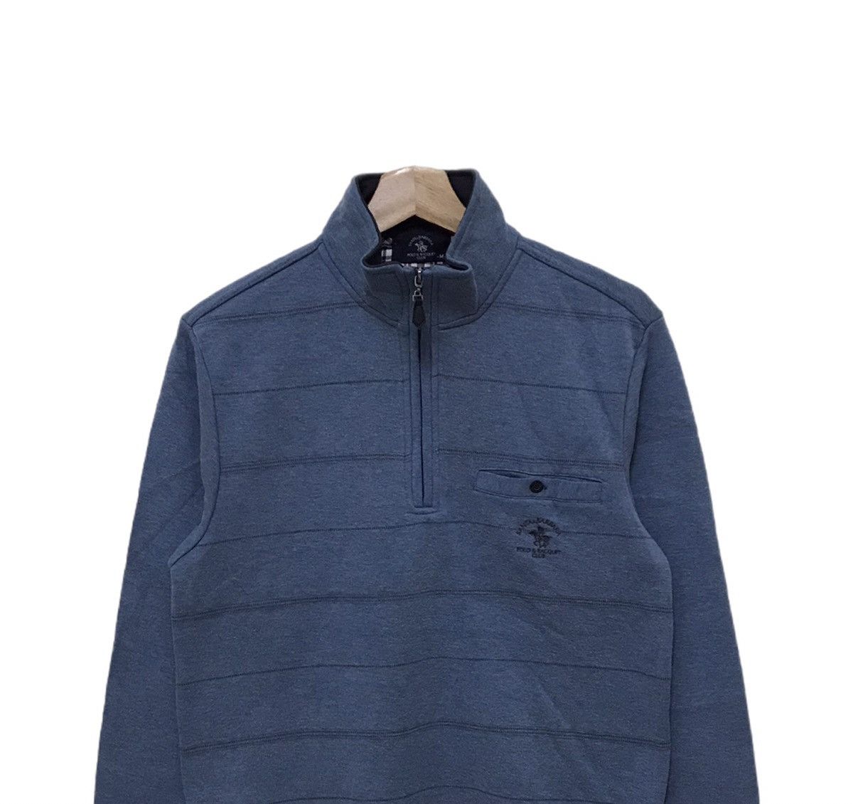 Japanese Brand Vintage Polo Santa Barbara Polo Club Sweatshirt Half Zip Size US M / EU 48-50 / 2 - 2 Thumbnail