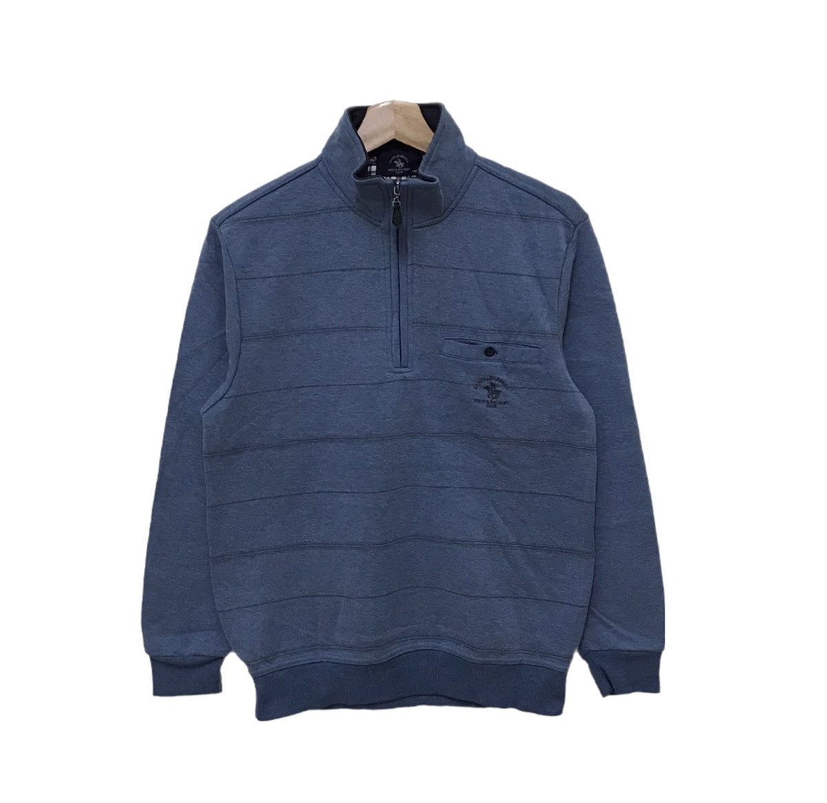 Japanese Brand Vintage Polo Santa Barbara Polo Club Sweatshirt Half Zip Size US M / EU 48-50 / 2 - 1 Thumbnail