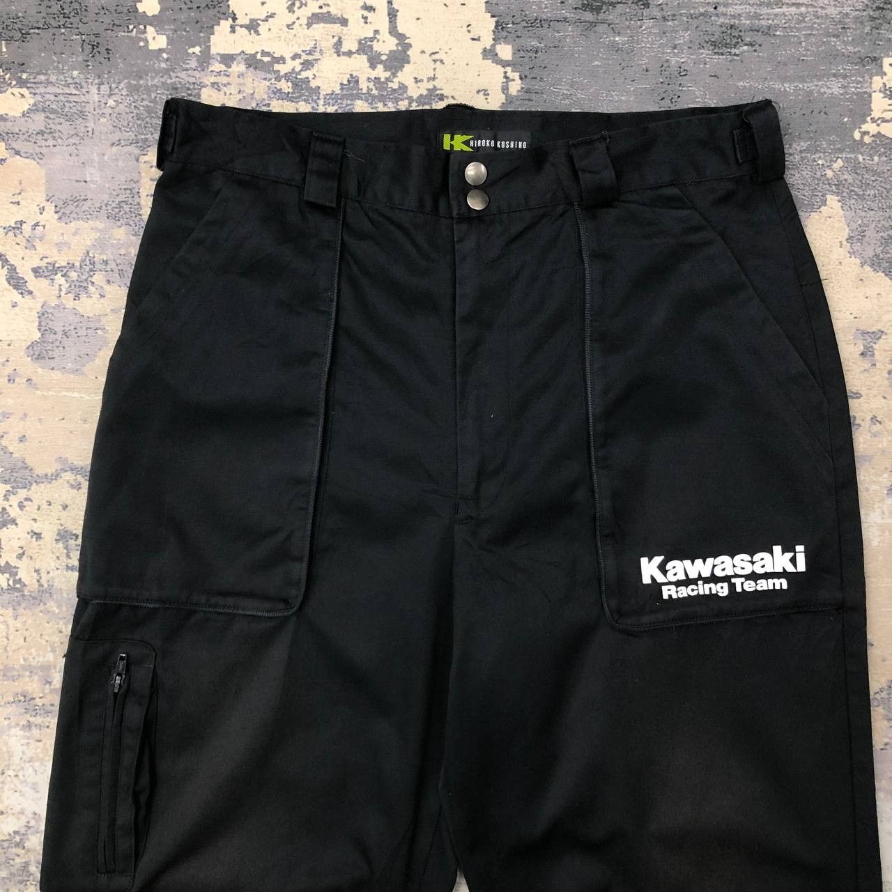Hiroko Koshino Homme × Sports Specialties P375 KAWASAKI RACING TEAM X HIROKO KOSHINO PANTS Size US 32 / EU 48 - 3 Thumbnail
