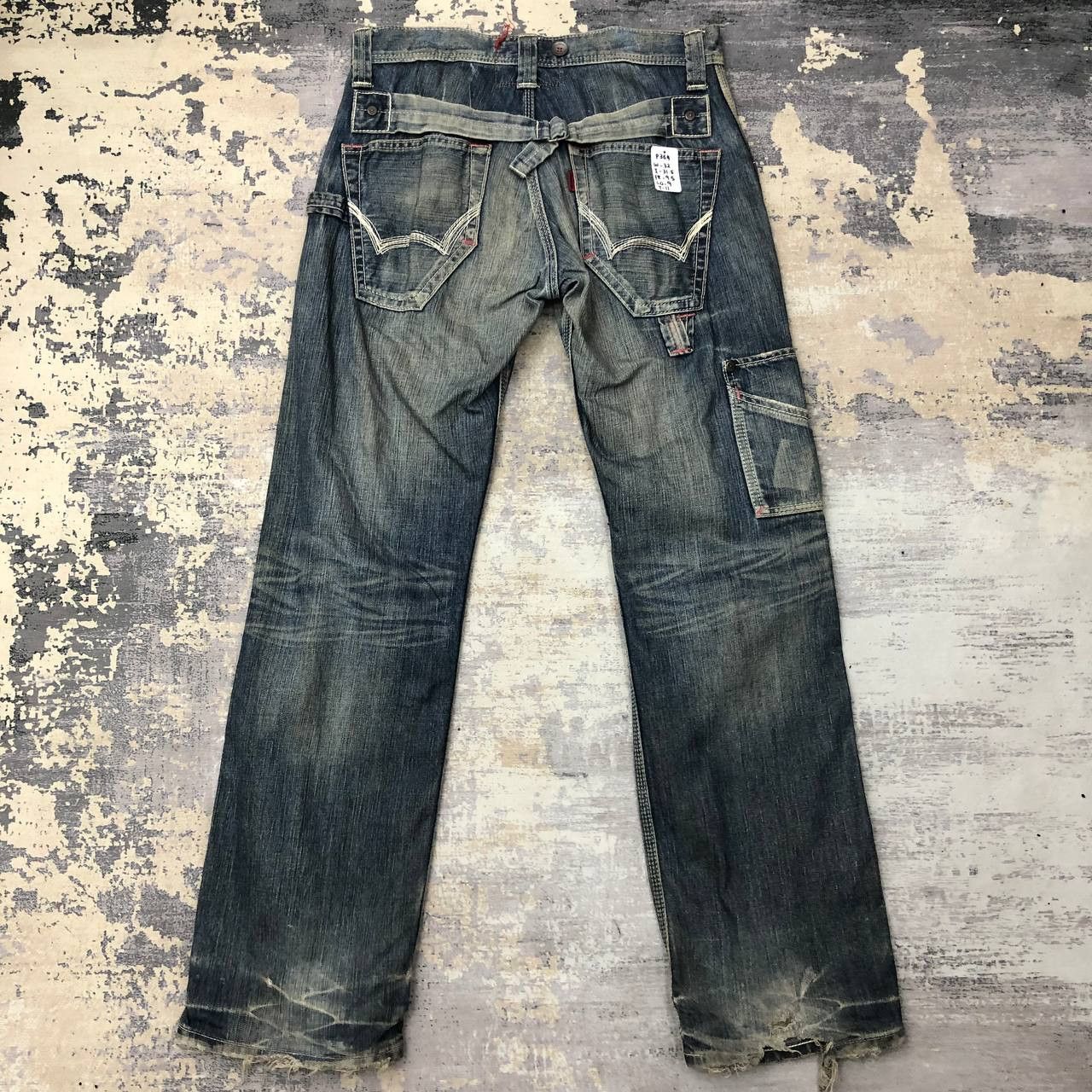 Edwin P364 BLUE TRIP 503 EDWIN CARGO JEANS DISTRESSED Size US 32 / EU 48 - 1 Thumbnail