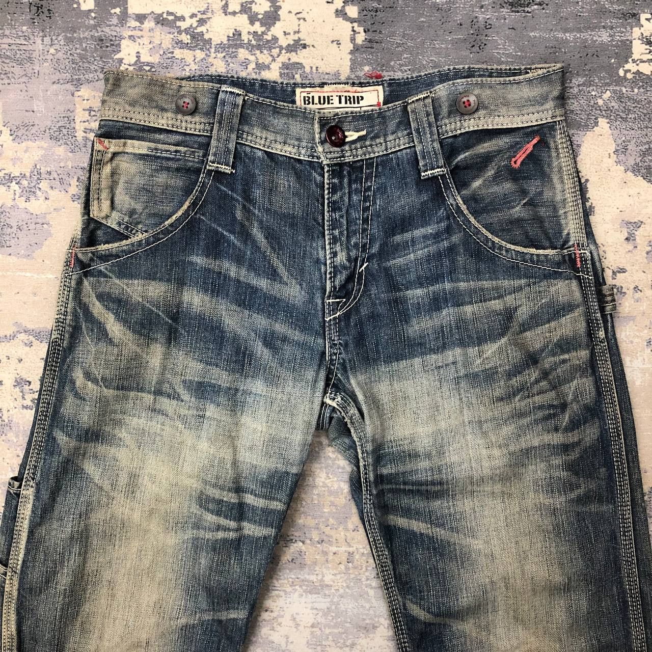 Edwin P364 BLUE TRIP 503 EDWIN CARGO JEANS DISTRESSED Size US 32 / EU 48 - 3 Thumbnail