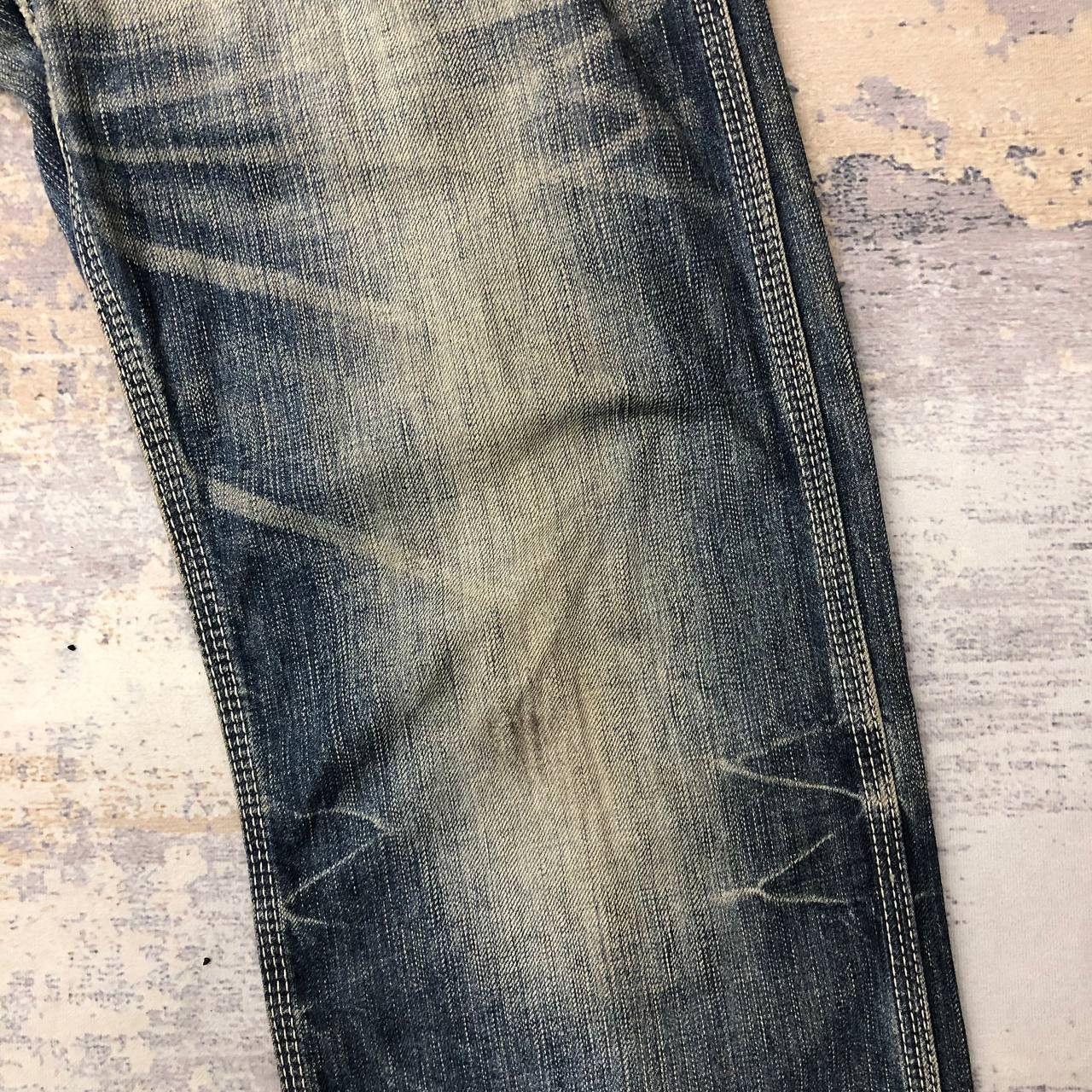 Edwin P364 BLUE TRIP 503 EDWIN CARGO JEANS DISTRESSED Size US 32 / EU 48 - 10 Thumbnail