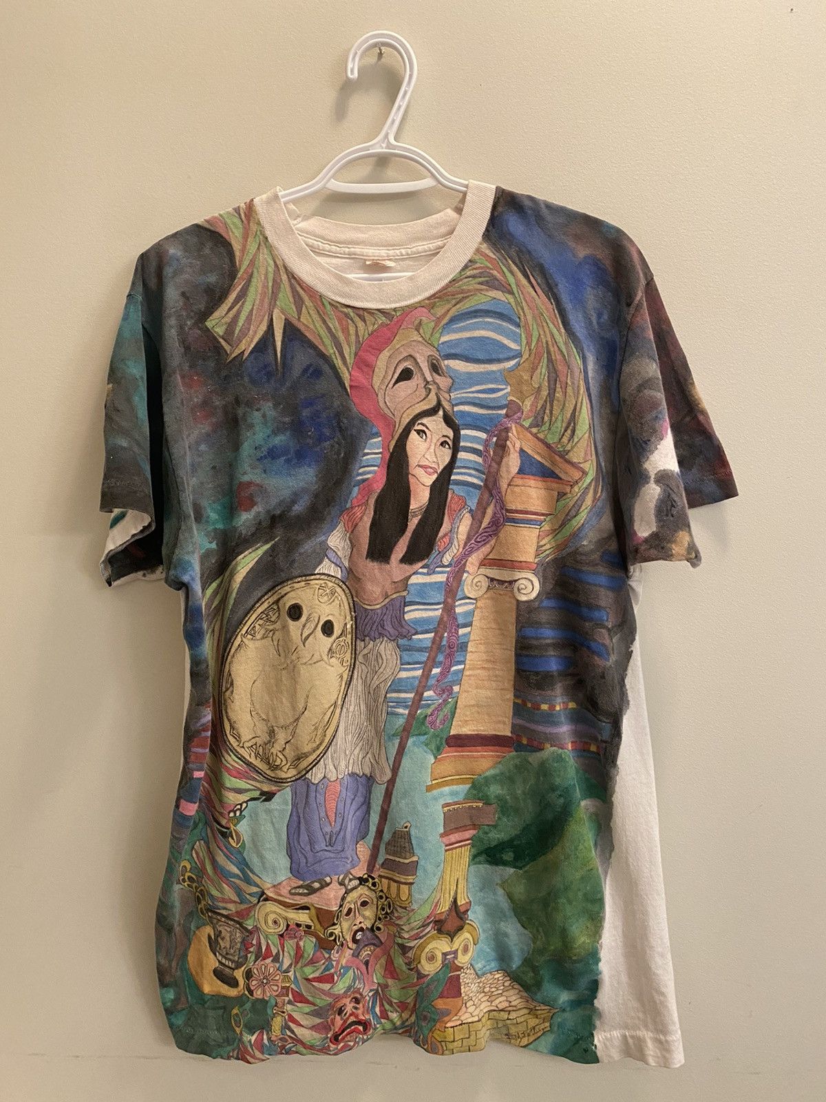 Vintage VINTAGE 90’s ANCIENT EGYPTIAN HAND PAINTED SINGLE STITCH TEE Size US XL / EU 56 / 4 - 1 Thumbnail