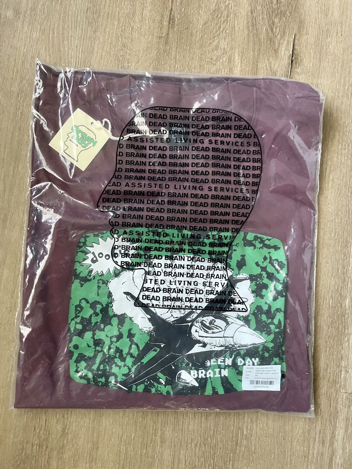 Brain Dead Brain Dead x Green Day Airplane T-Shirt - Maroon XXL Size US XXL / EU 58 / 5 - 4 Thumbnail