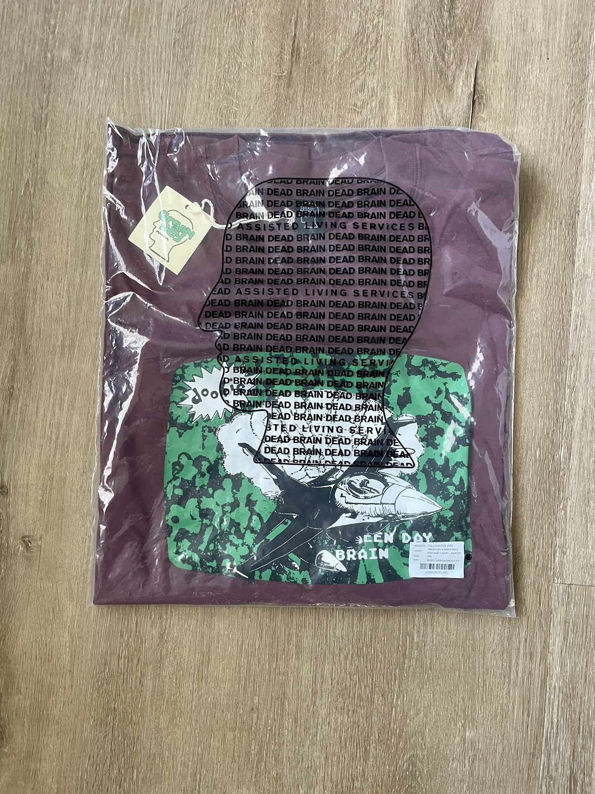 Brain Dead Brain Dead x Green Day Airplane T-Shirt - Maroon XXL Size US XXL / EU 58 / 5 - 1 Thumbnail