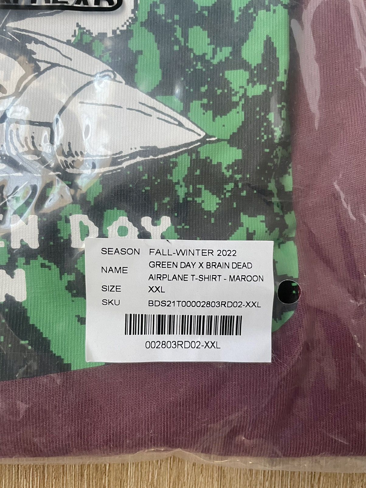 Brain Dead Brain Dead x Green Day Airplane T-Shirt - Maroon XXL Size US XXL / EU 58 / 5 - 2 Thumbnail