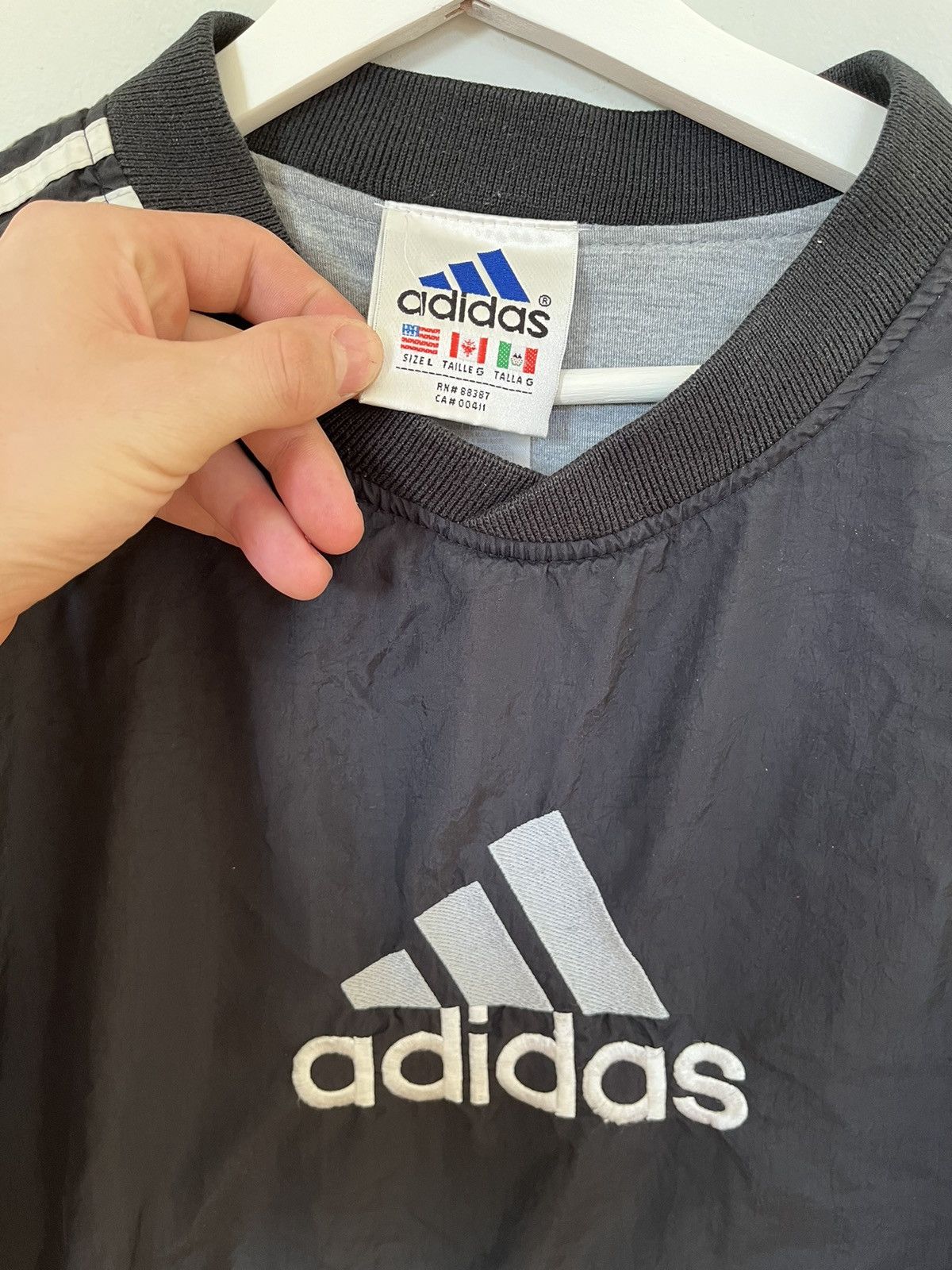 Adidas Vintage Adidas Crewneck Jacket Size US L / EU 52-54 / 3 - 2 Thumbnail