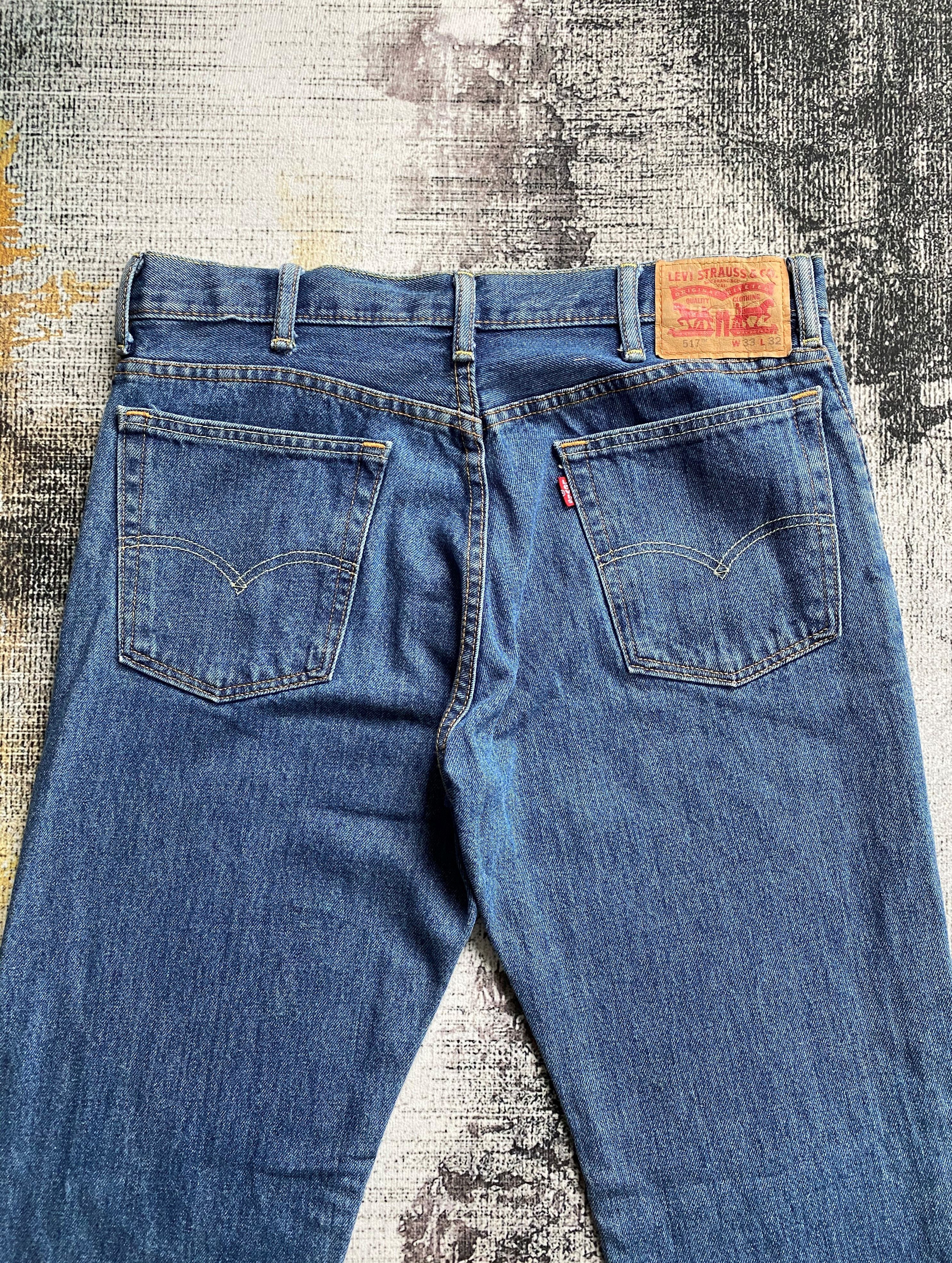 Levi's × Vintage Levi's 517 Flare Bootcut Jeans Blue Wash Size US 33 - 7 Thumbnail