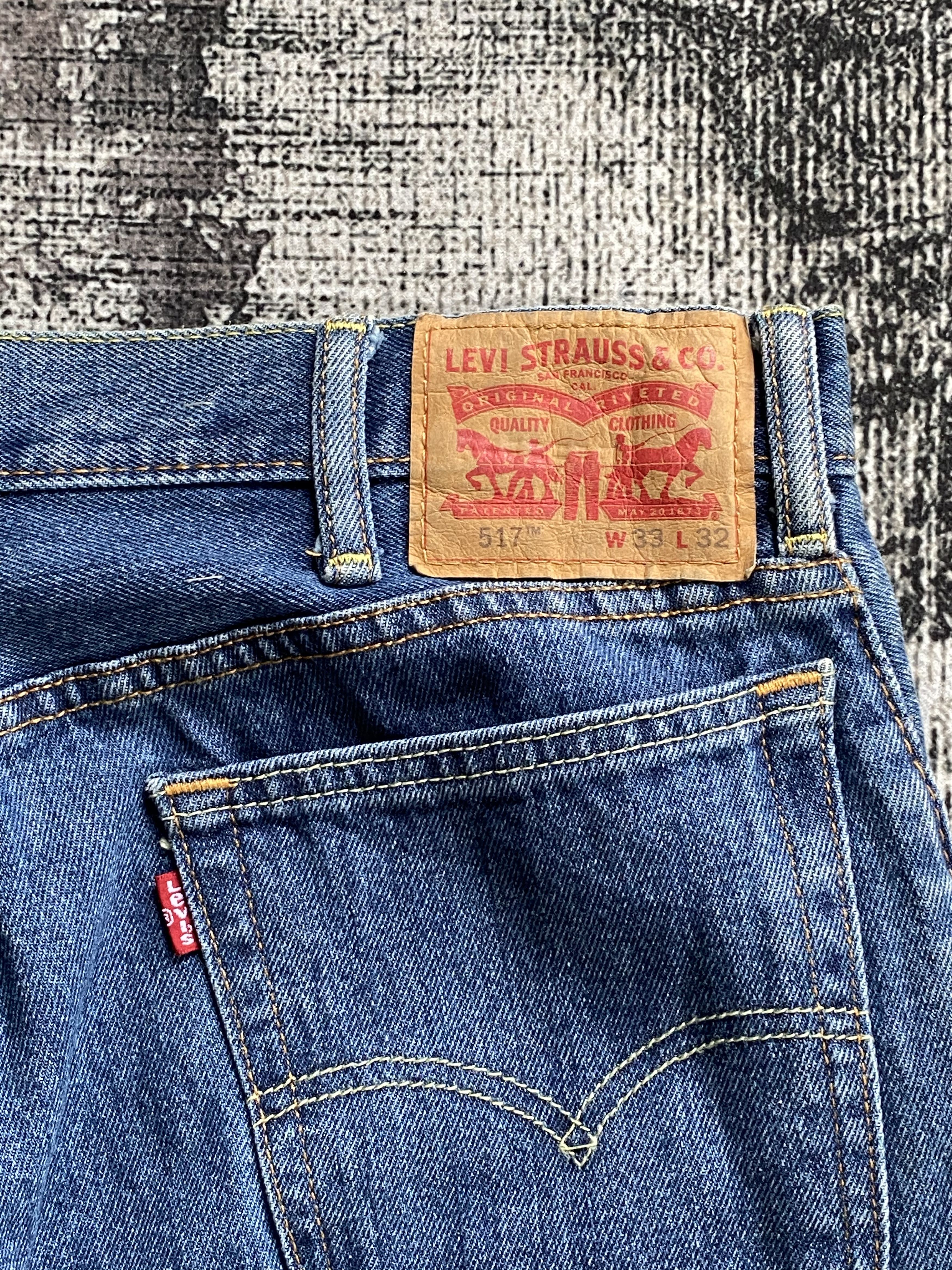 Levi's × Vintage Levi's 517 Flare Bootcut Jeans Blue Wash Size US 33 - 8 Thumbnail