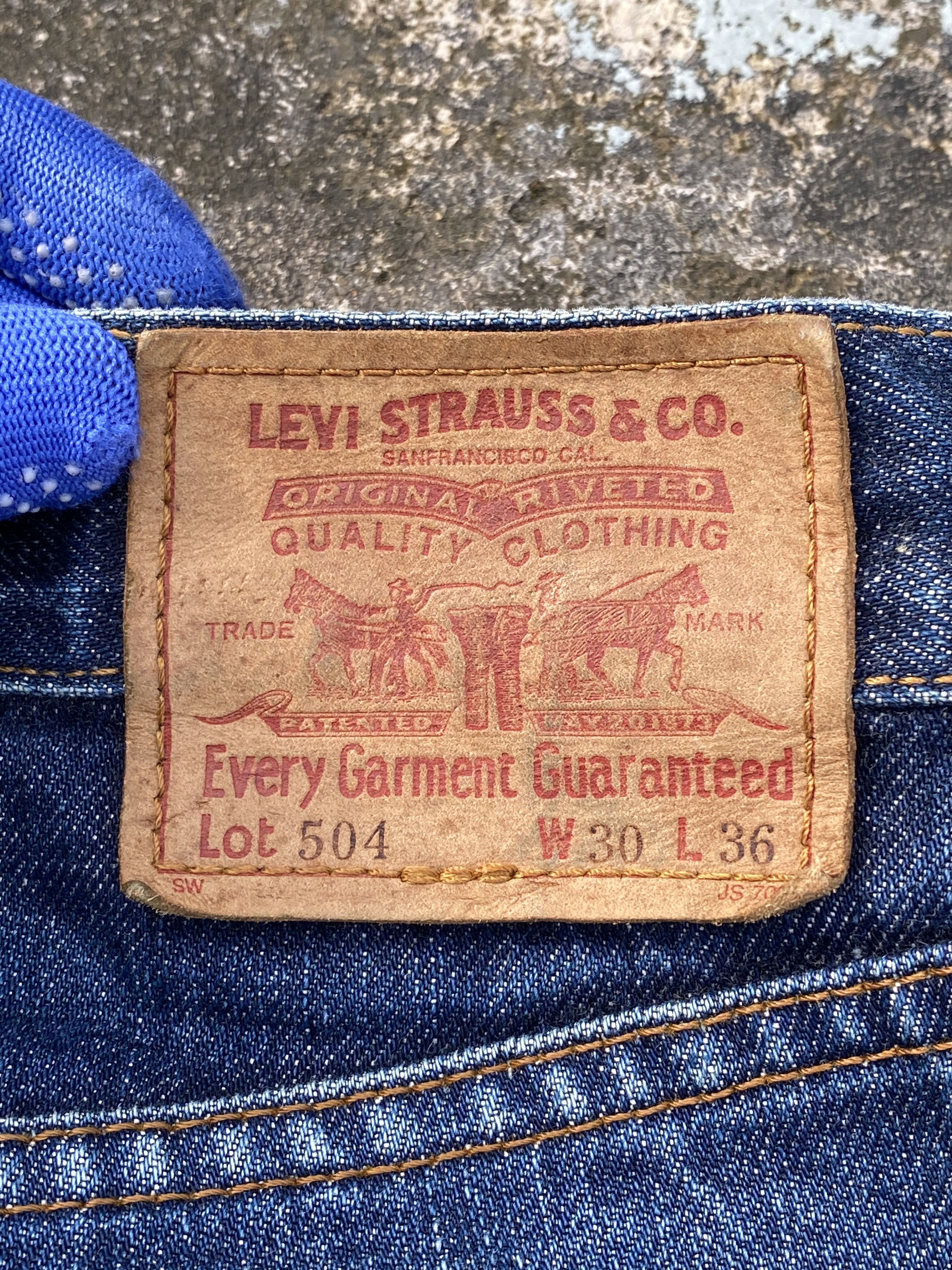 Levi's × Vintage 90s Vintage Distressed Levis 504 Redline Selvedge Jeans Size US 30 / EU 46 - 12 Thumbnail