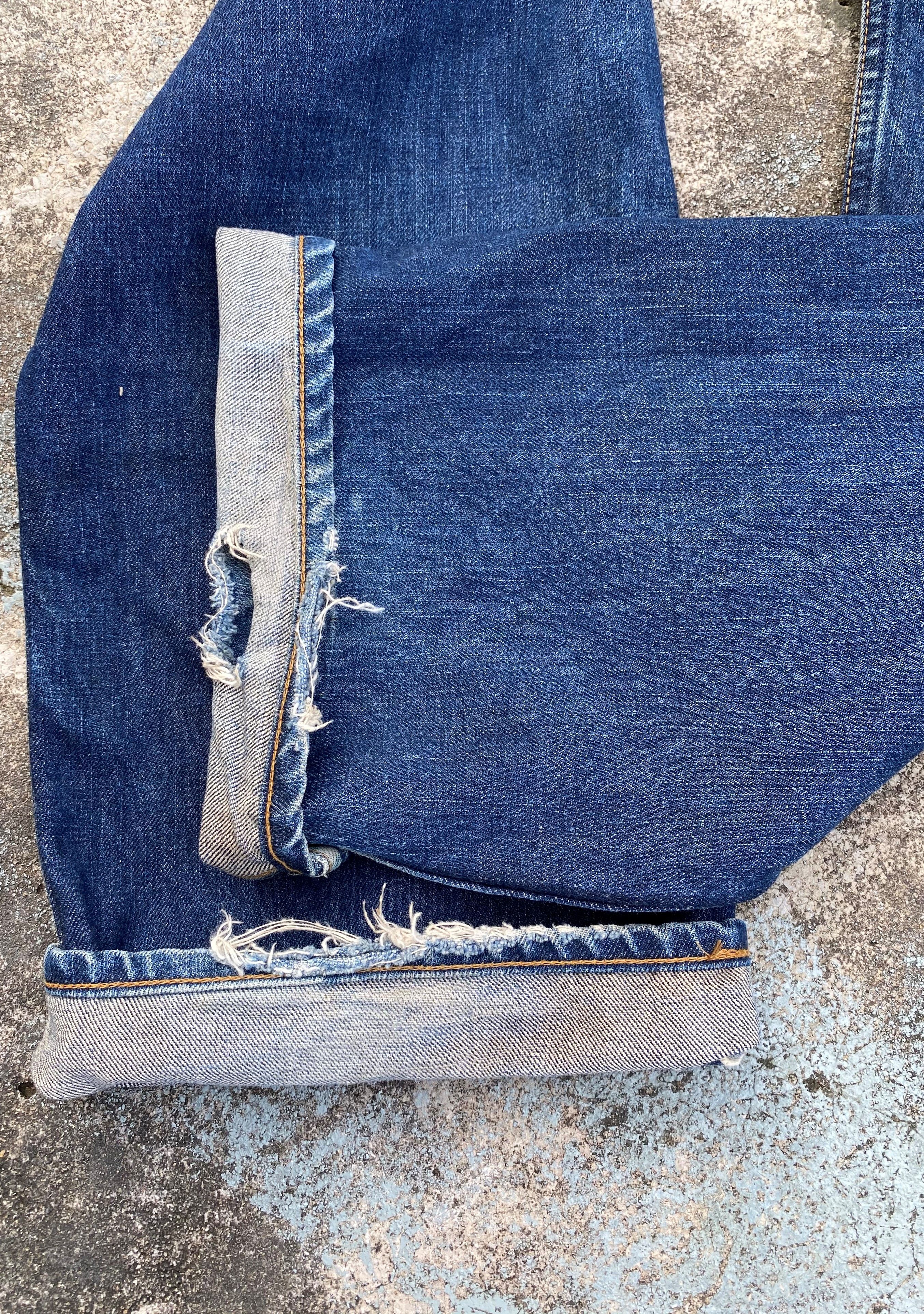 Levi's × Vintage 90s Vintage Distressed Levis 504 Redline Selvedge Jeans Size US 30 / EU 46 - 15 Thumbnail