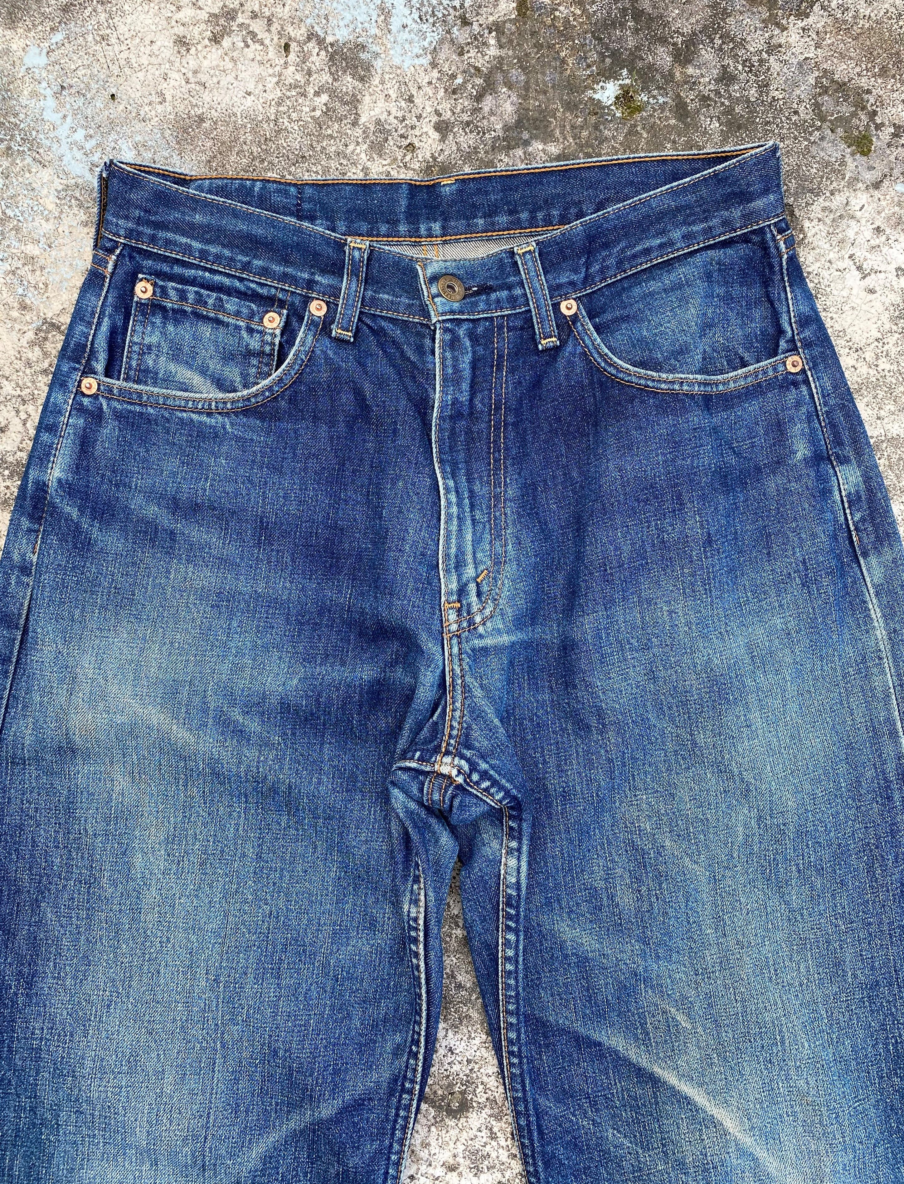 Levi's × Vintage 90s Vintage Distressed Levis 504 Redline Selvedge Jeans Size US 30 / EU 46 - 4 Thumbnail