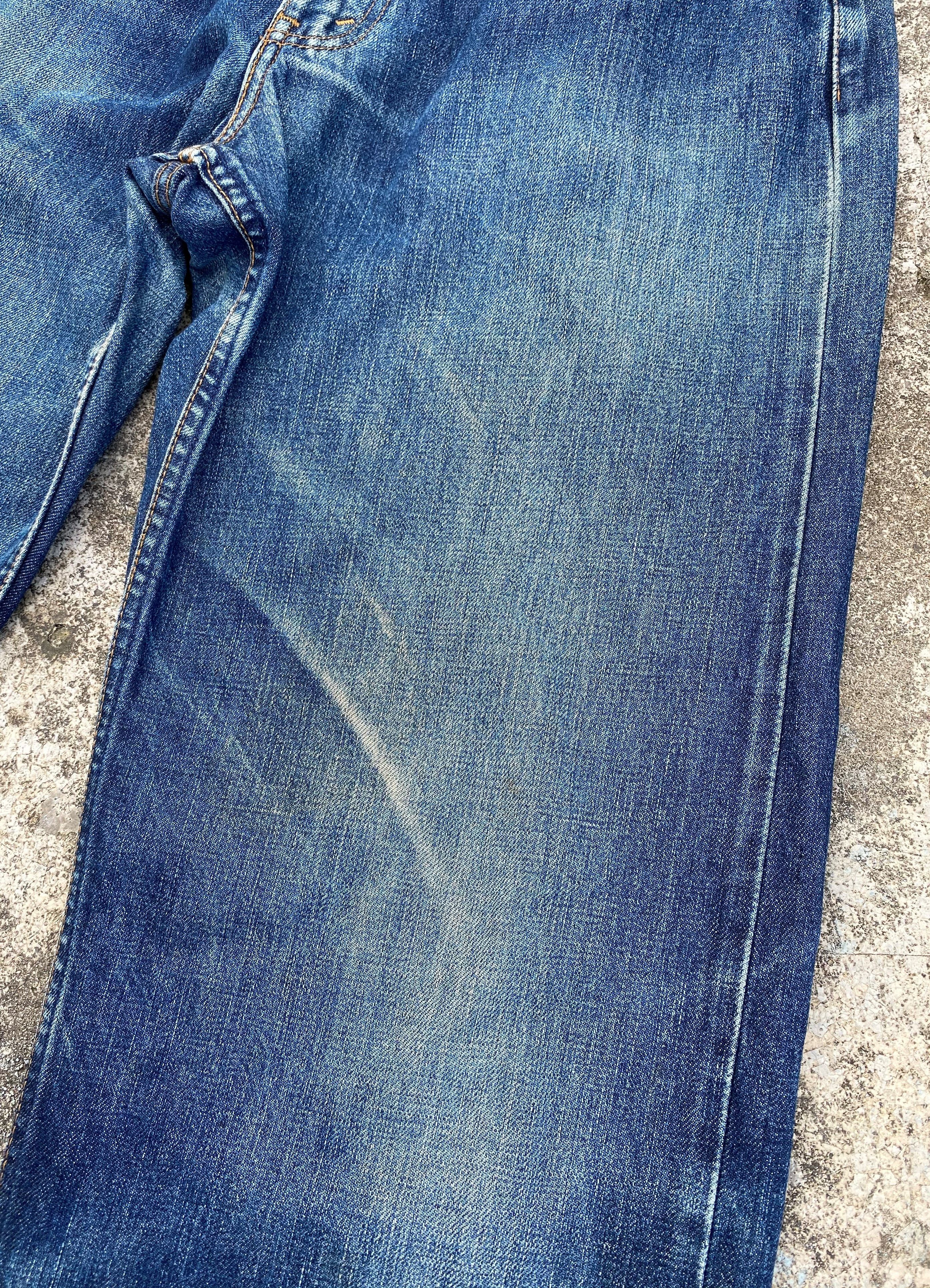 Levi's × Vintage 90s Vintage Distressed Levis 504 Redline Selvedge Jeans Size US 30 / EU 46 - 5 Thumbnail