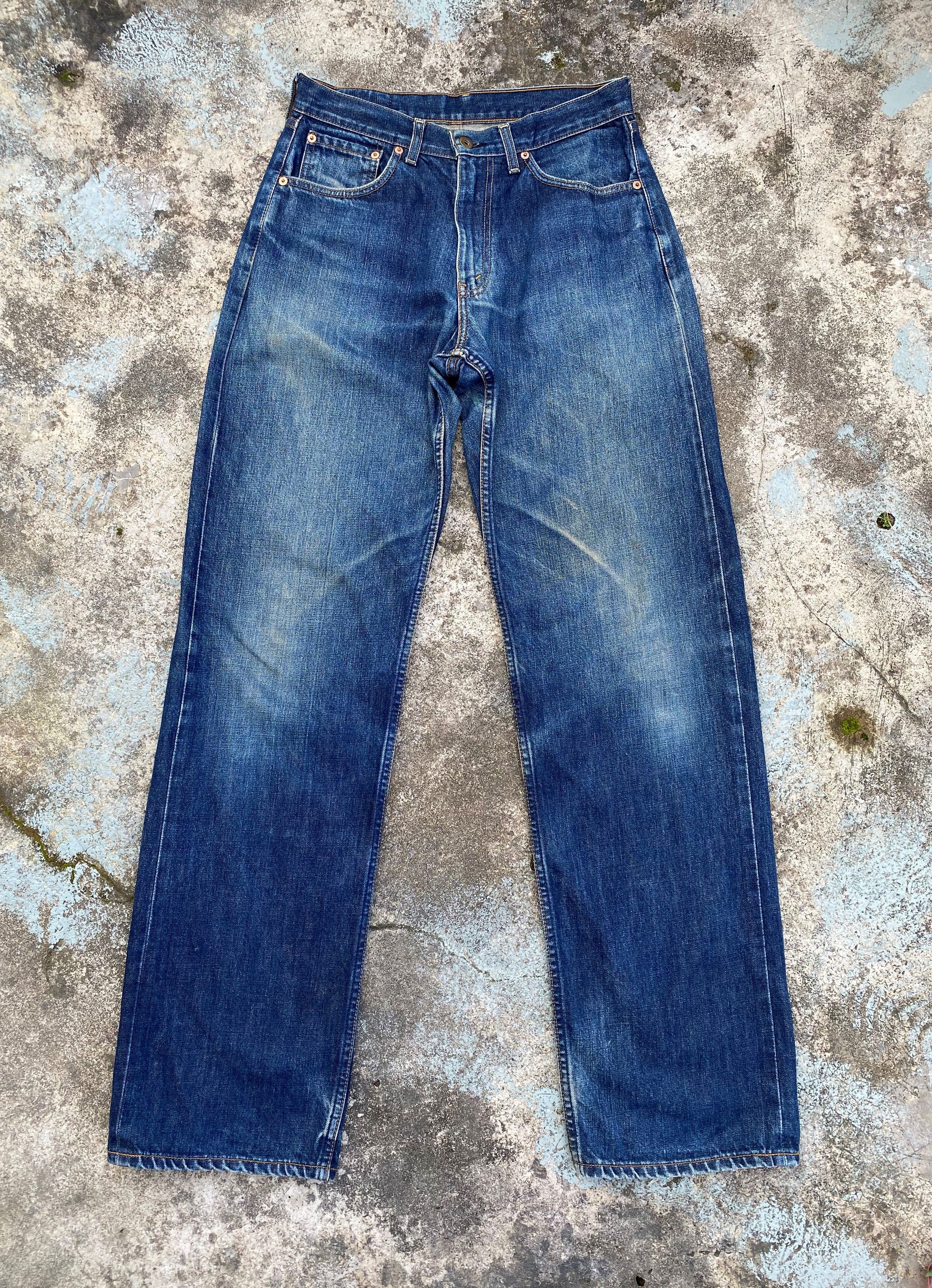 Levi's × Vintage 90s Vintage Distressed Levis 504 Redline Selvedge Jeans Size US 30 / EU 46 - 2 Thumbnail