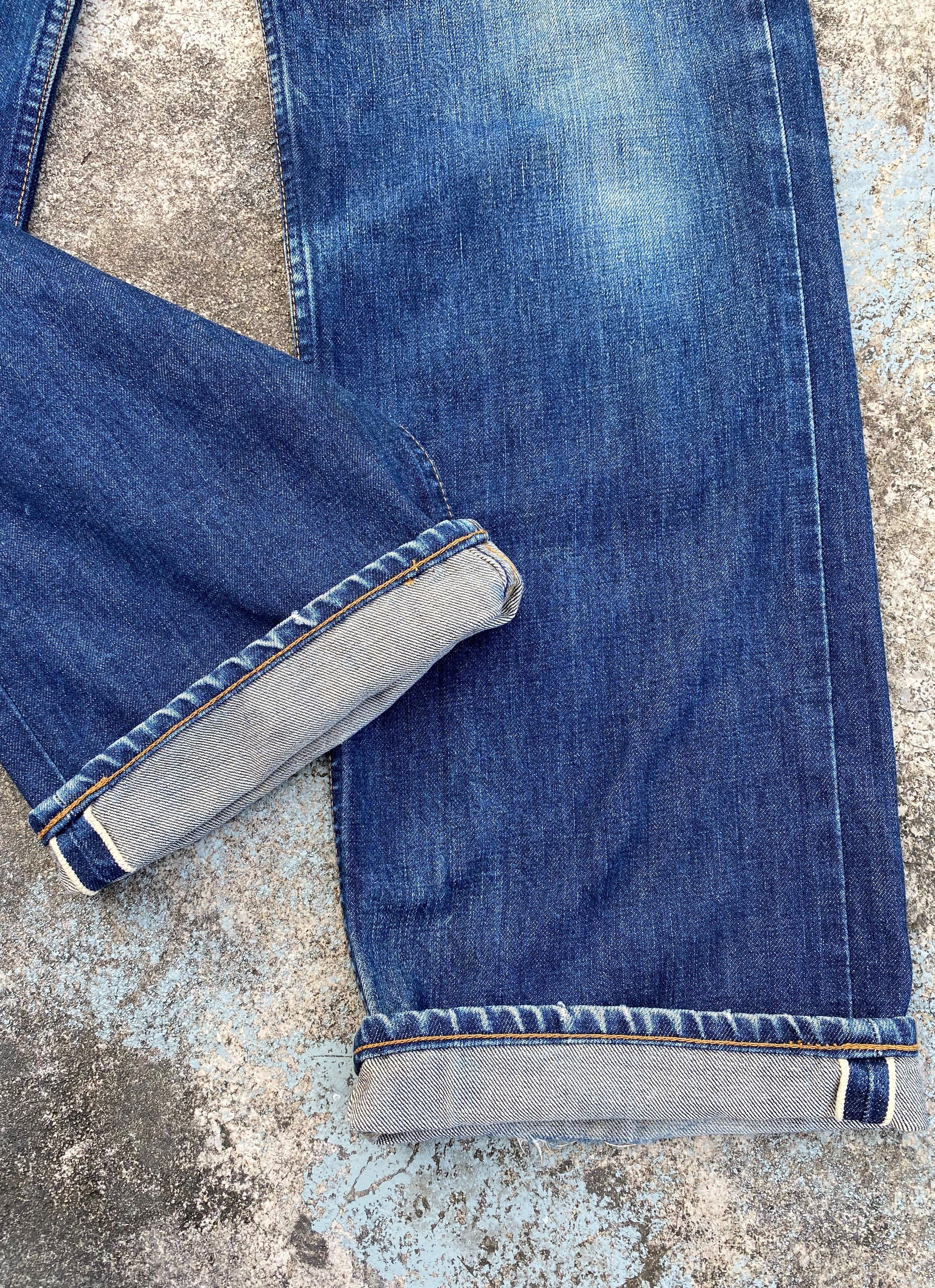 Levi's × Vintage 90s Vintage Distressed Levis 504 Redline Selvedge Jeans Size US 30 / EU 46 - 14 Thumbnail