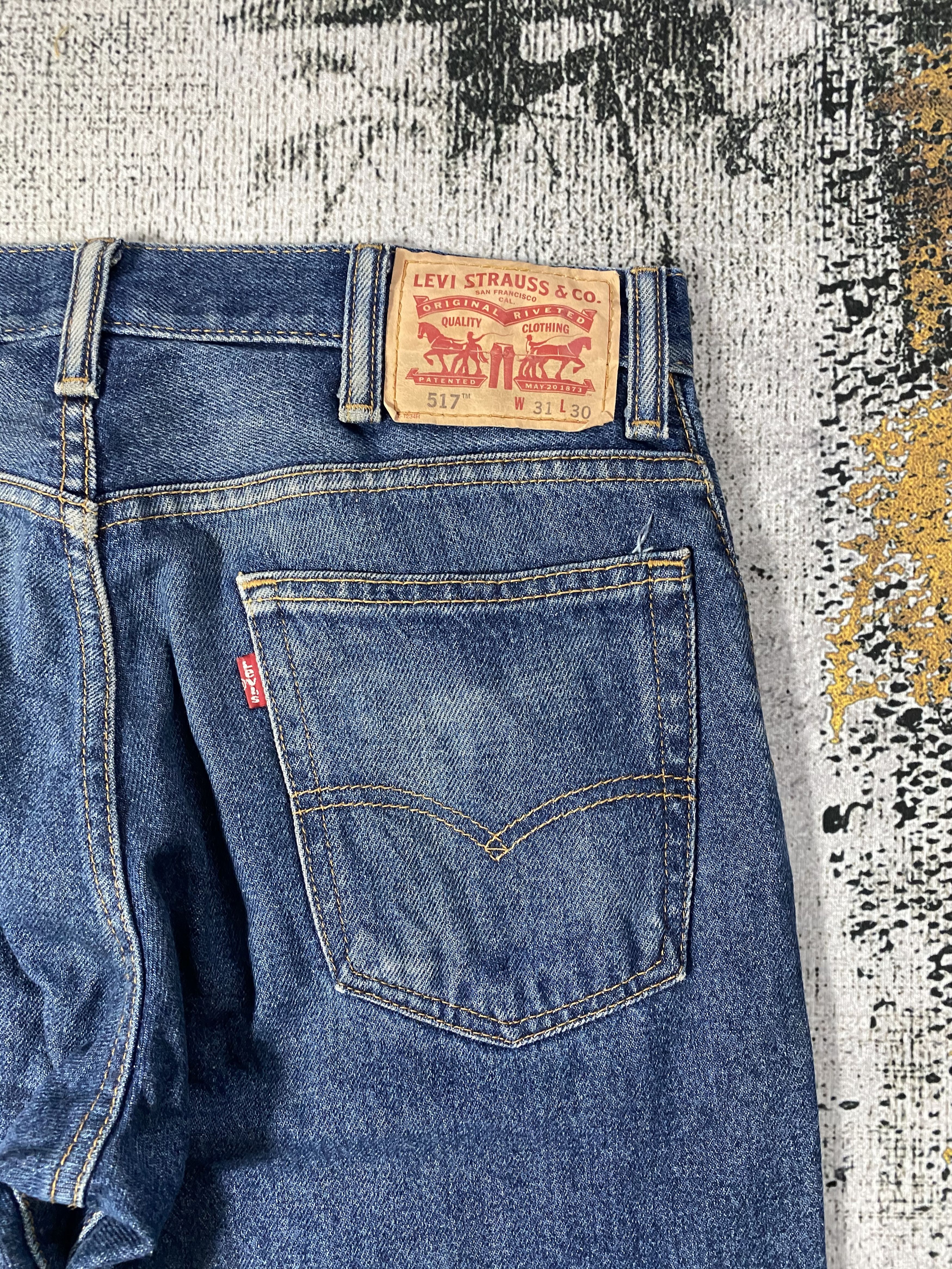 SICKS💥Levi's 517 Rusty Blue Wash Flared Bootcut