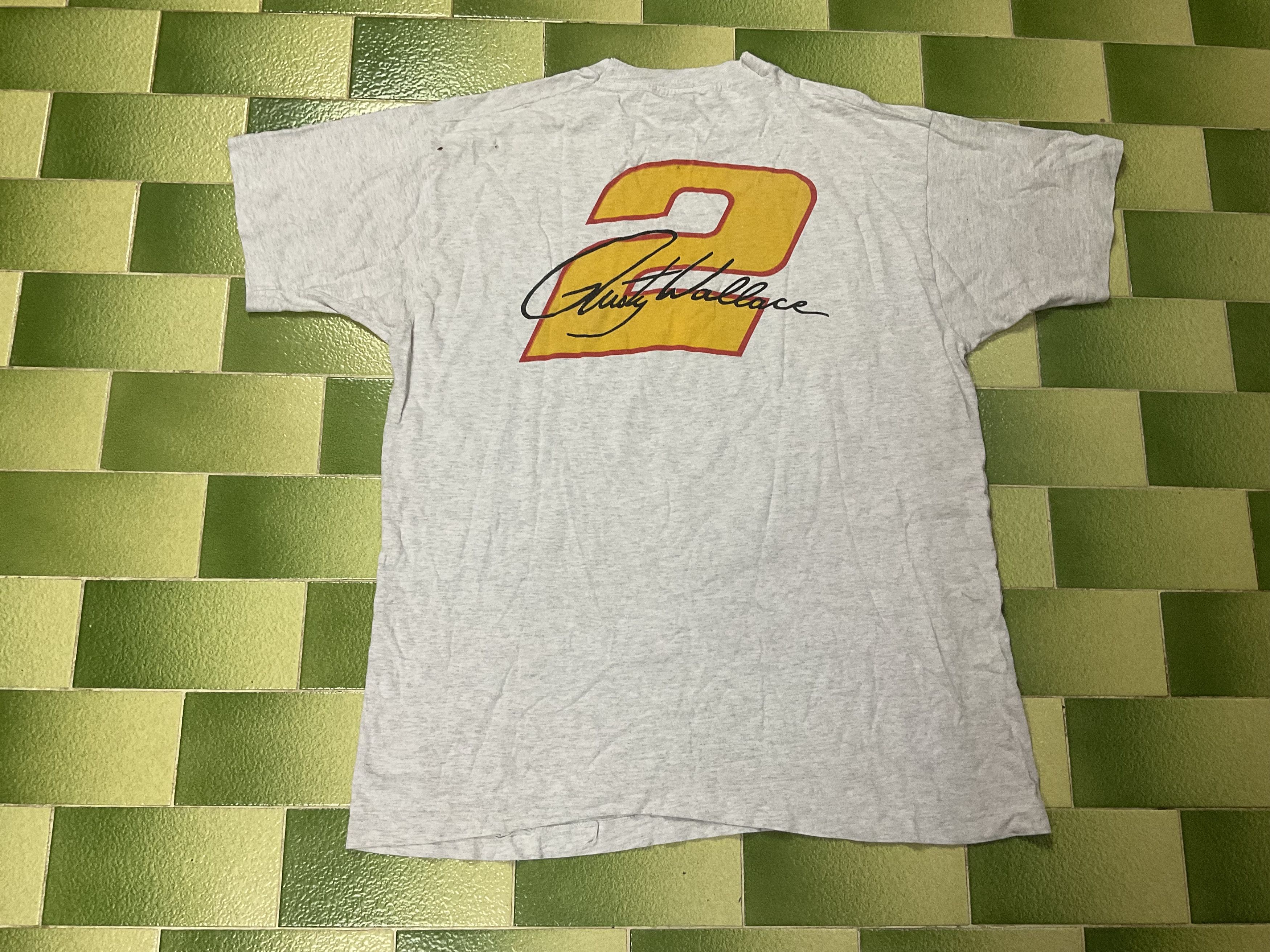NASCAR Vintage 1993 Rusty Wallace Miller Racing NASCAR T-Shirt Size US XL / EU 56 / 4 - 2 Thumbnail