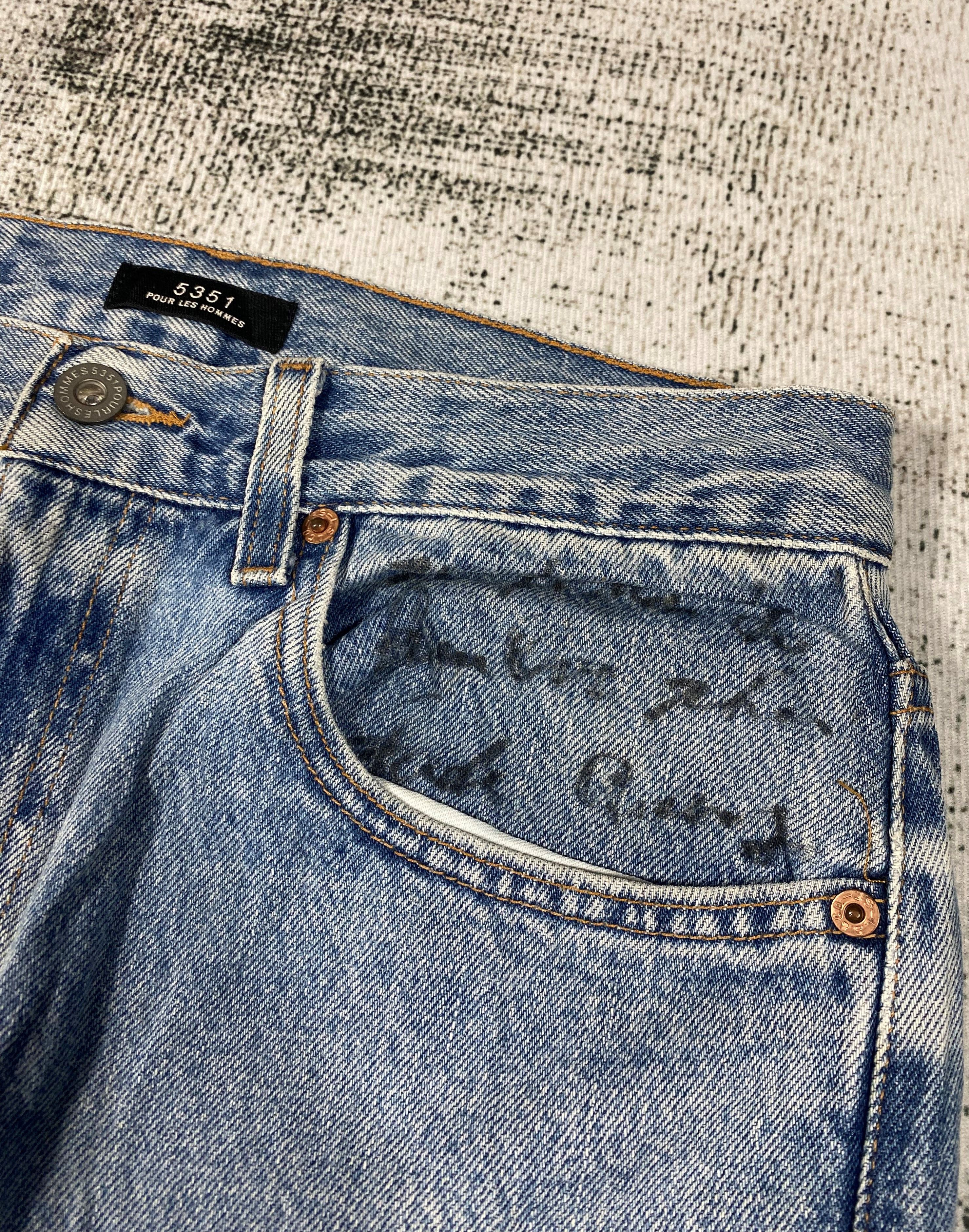 5351 POUR LES HOMMES RARE🔥5351 Pour Les Hommes Released Hem Distressed Denim Size US 30 / EU 46 - 7 Thumbnail