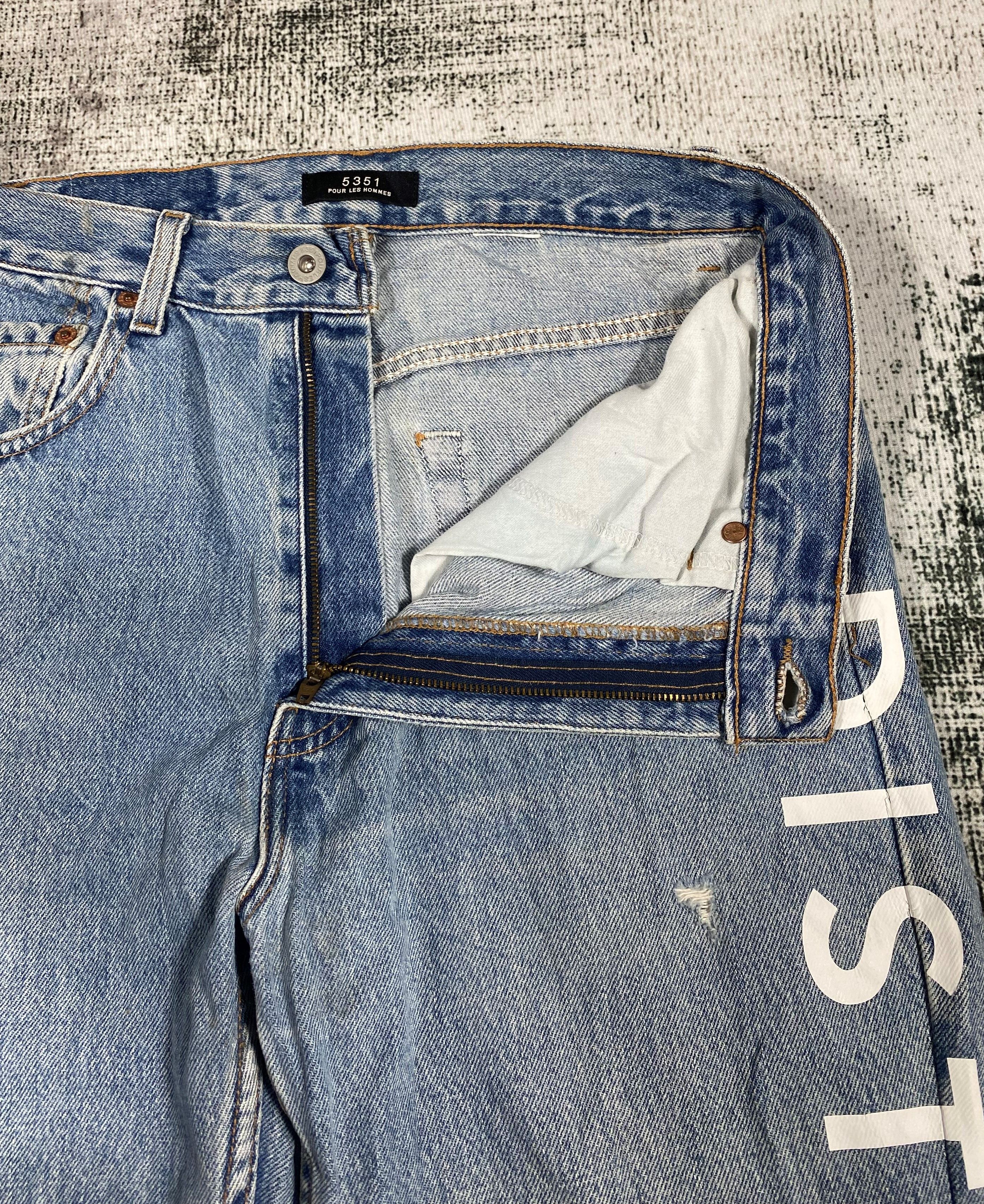 5351 POUR LES HOMMES RARE🔥5351 Pour Les Hommes Released Hem Distressed Denim Size US 30 / EU 46 - 10 Thumbnail