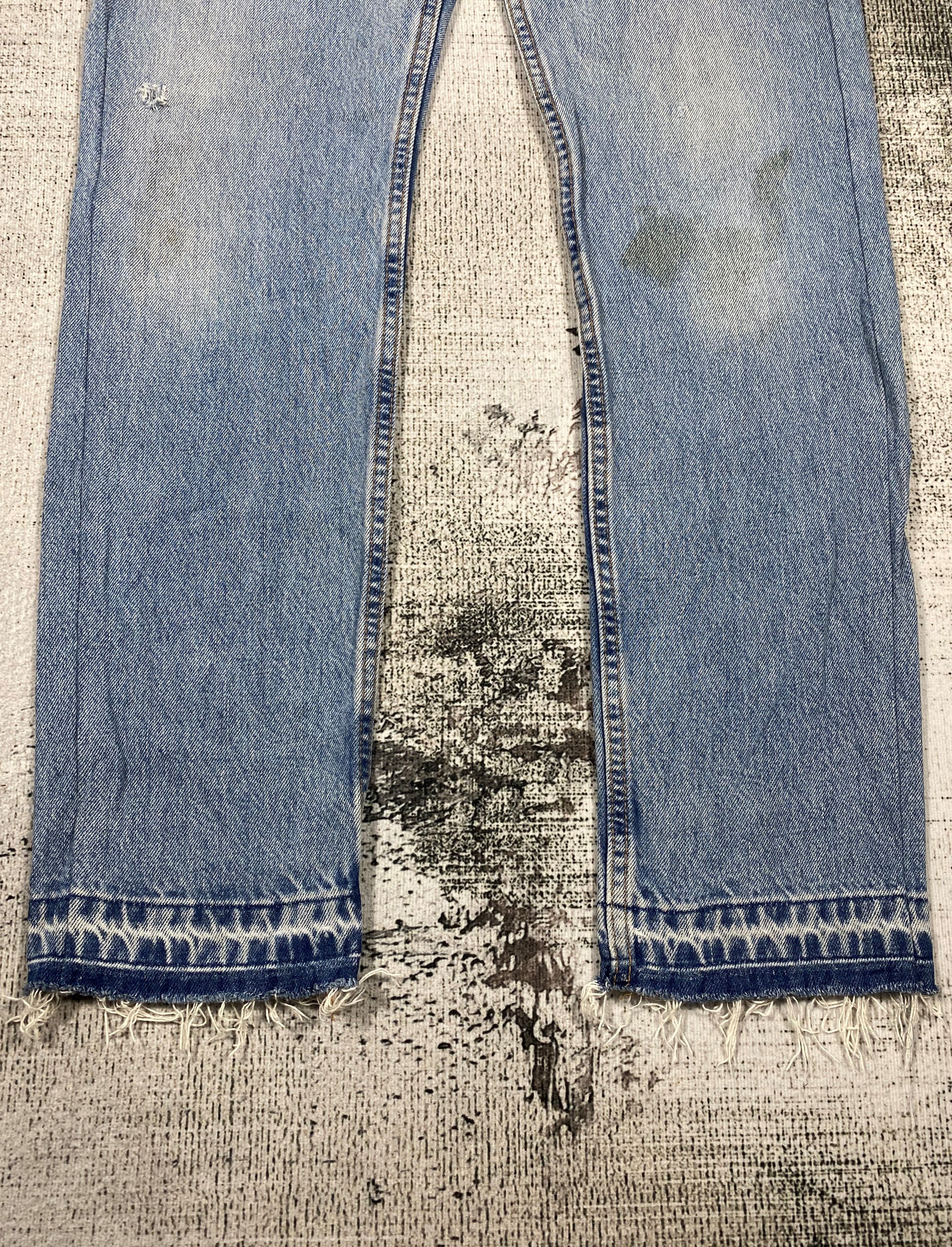 5351 POUR LES HOMMES RARE🔥5351 Pour Les Hommes Released Hem Distressed Denim Size US 30 / EU 46 - 5 Thumbnail