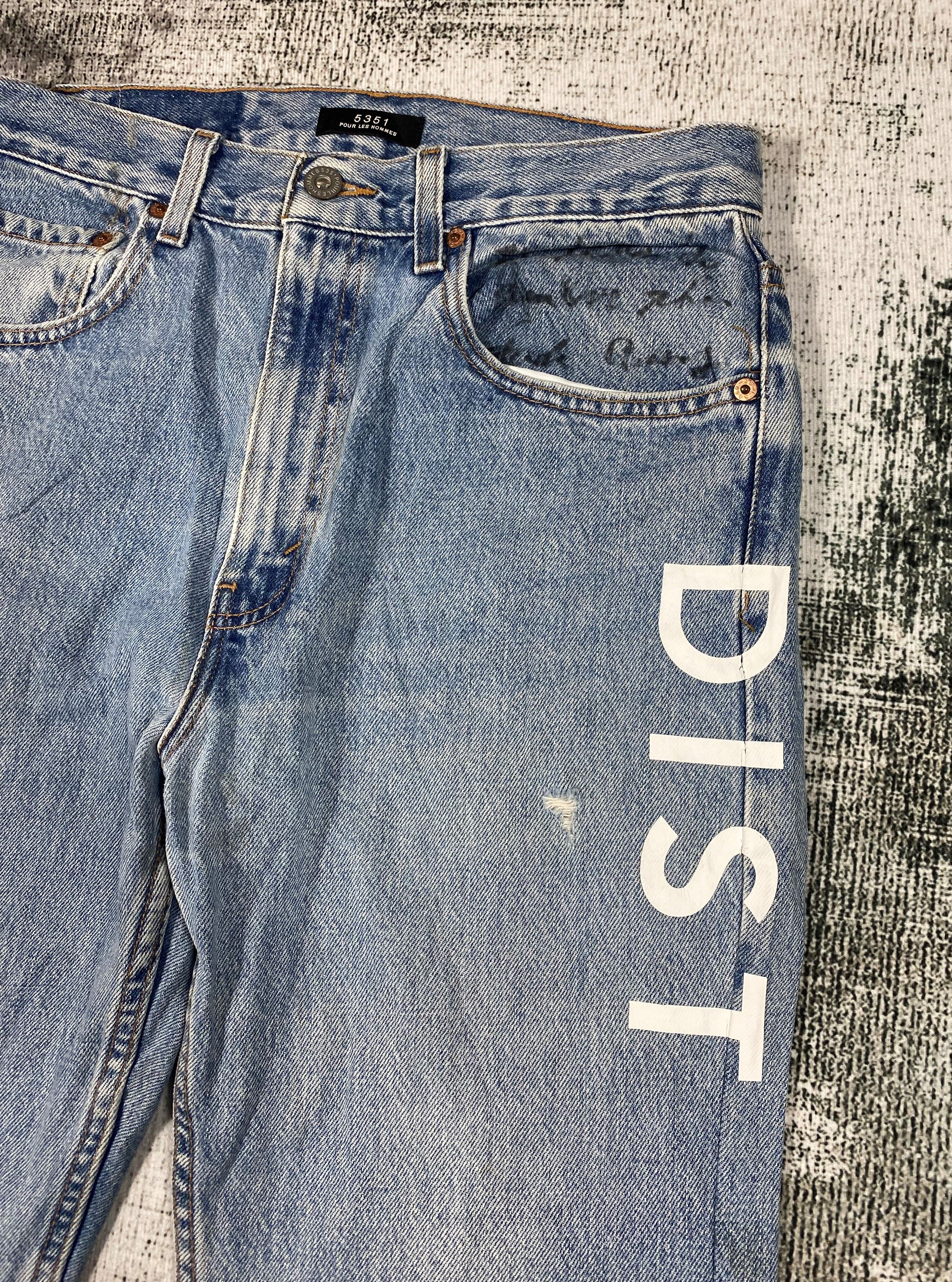 5351 POUR LES HOMMES RARE🔥5351 Pour Les Hommes Released Hem Distressed Denim Size US 30 / EU 46 - 6 Thumbnail