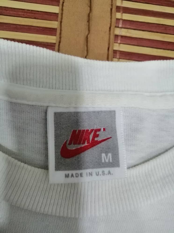 Nike × Vintage Vintage 90s Nike Tees Jordan Made in USA Size US M / EU 48-50 / 2 - 5 Thumbnail
