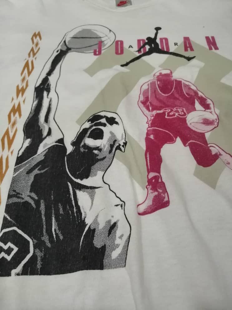 Nike × Vintage Vintage 90s Nike Tees Jordan Made in USA Size US M / EU 48-50 / 2 - 2 Thumbnail