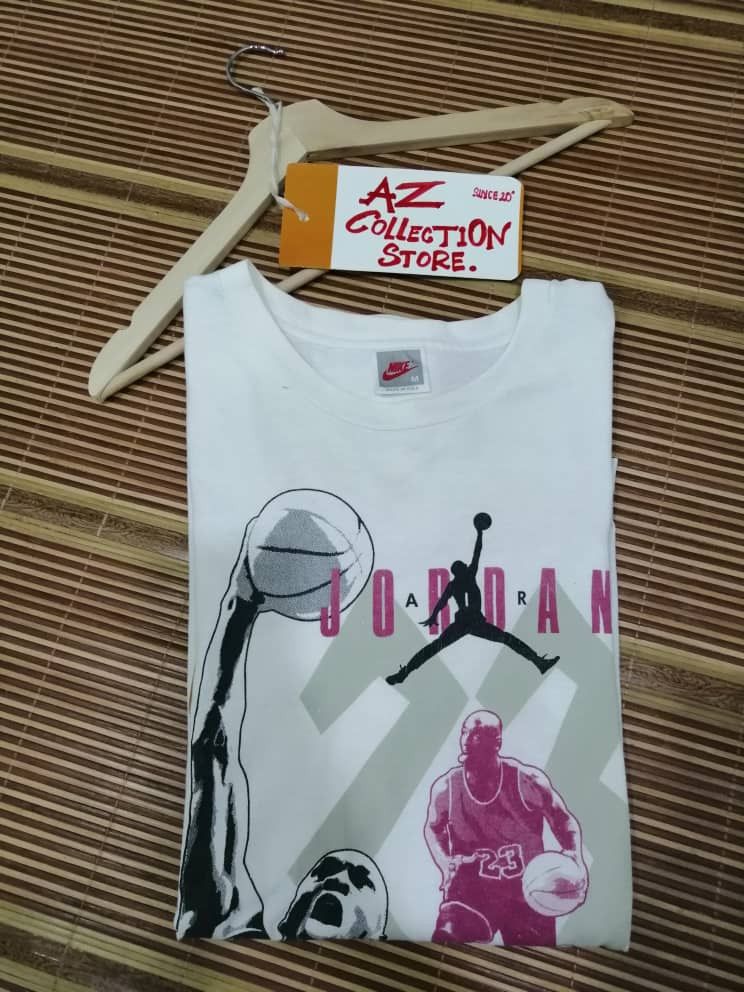 Nike × Vintage Vintage 90s Nike Tees Jordan Made in USA Size US M / EU 48-50 / 2 - 14 Thumbnail