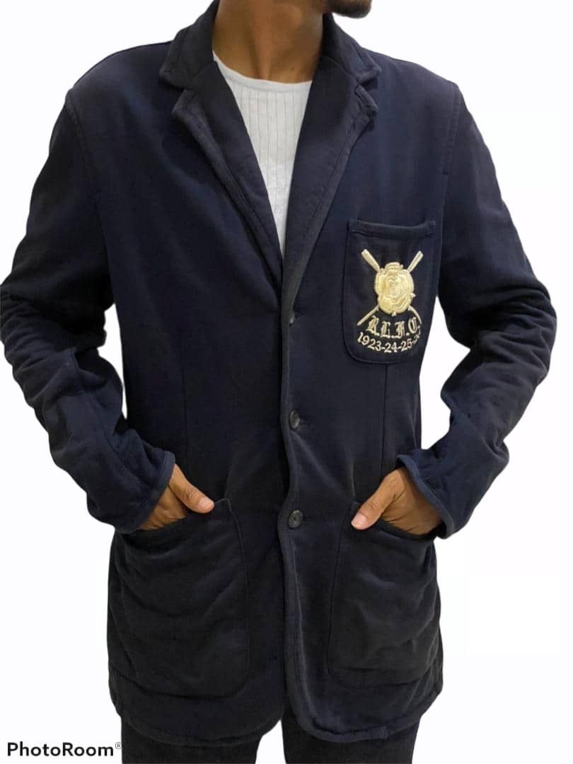 image of Archival Clothing x Ralph Lauren Ralph Laurent Jackets / Ralph Laurent Blazer in Black/Dark Blue (S