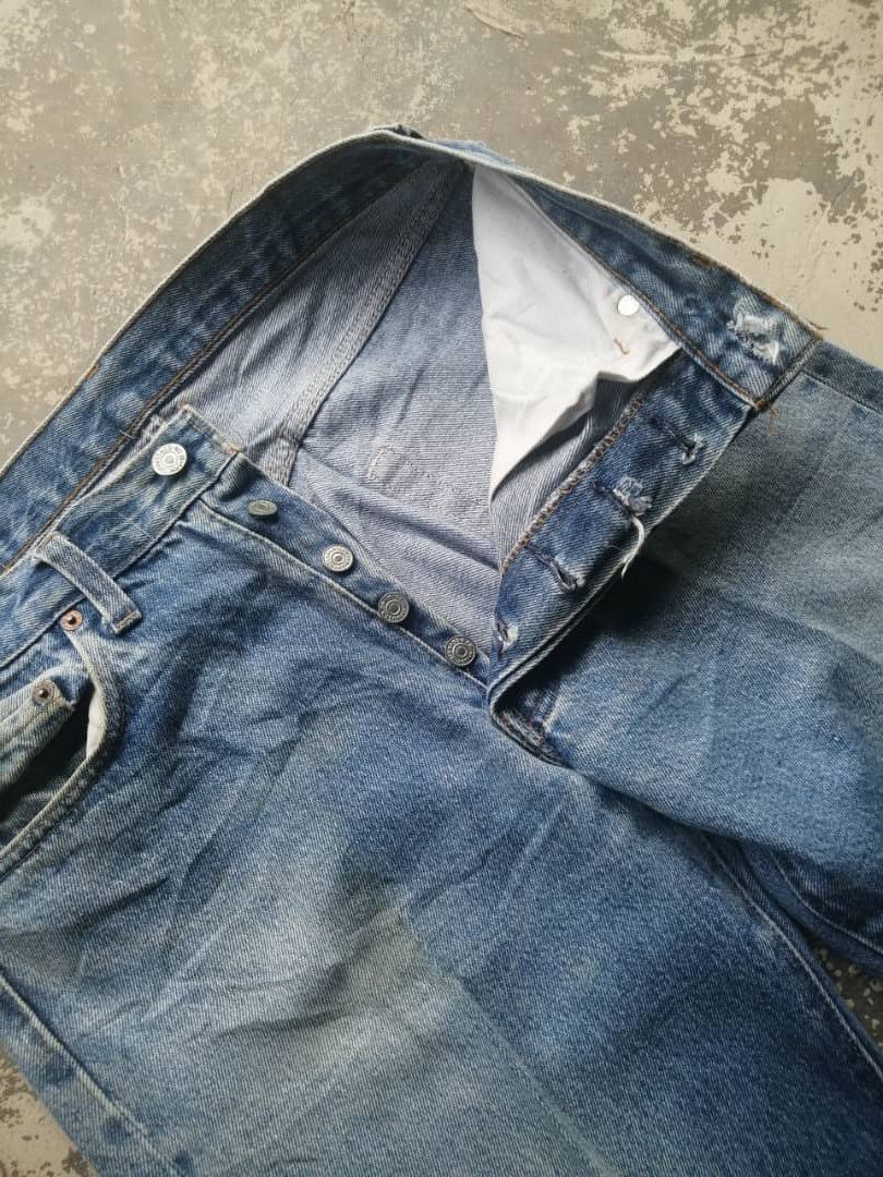Levi's Vintage Clothing Vintage 1980s Light Wash Levi's 501 USA Jeans Released Hem Size US 30 / EU 46 - 5 Thumbnail