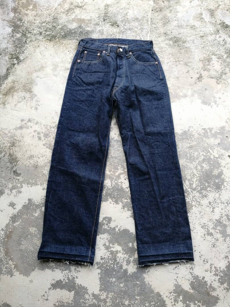 Indigo × The Silver Stone Japanese Silver Stone Redline Rebuild Cut Released Hem Size US 29 - 3 Thumbnail