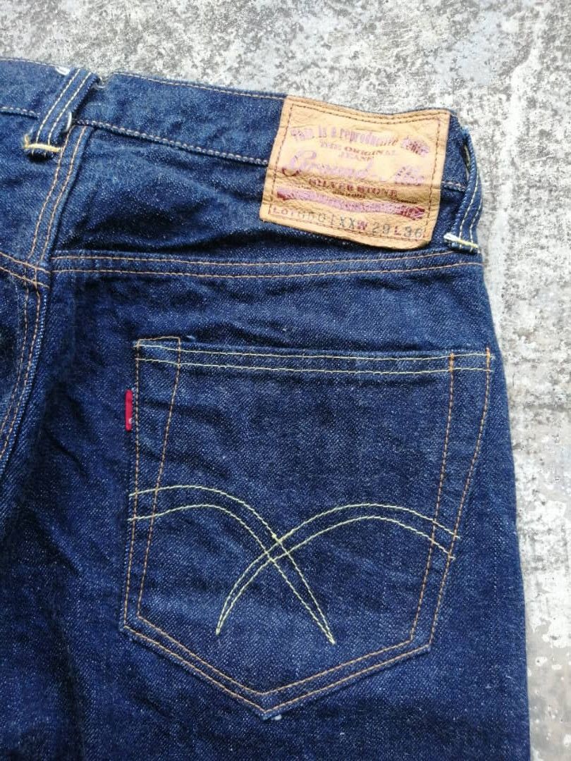 Indigo × The Silver Stone Japanese Silver Stone Redline Rebuild Cut Released Hem Size US 29 - 16 Thumbnail