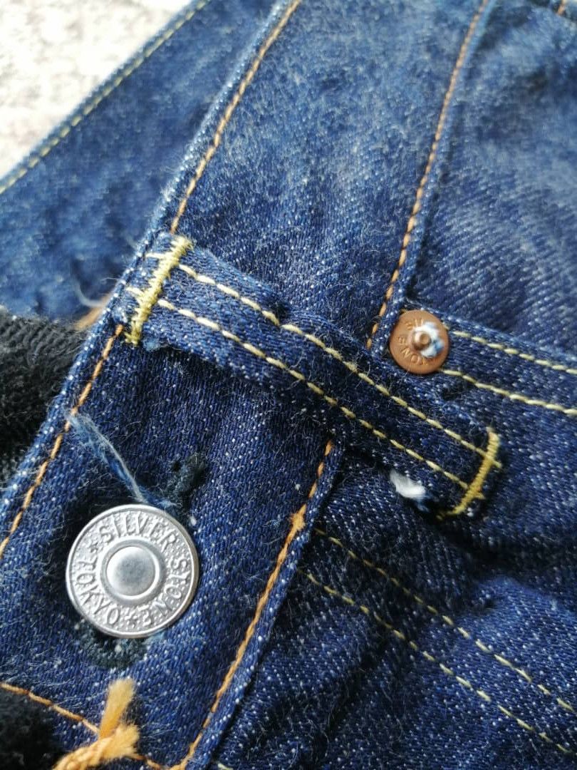 Indigo × The Silver Stone Japanese Silver Stone Redline Rebuild Cut Released Hem Size US 29 - 9 Thumbnail