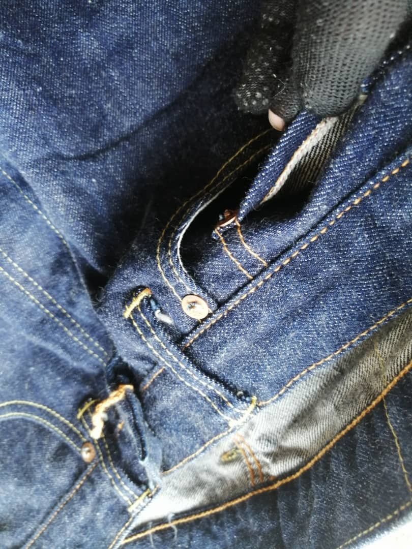 Indigo × The Silver Stone Japanese Silver Stone Redline Rebuild Cut Released Hem Size US 29 - 10 Thumbnail