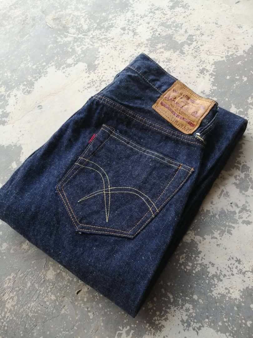 Indigo × The Silver Stone Japanese Silver Stone Redline Rebuild Cut Released Hem Size US 29 - 17 Thumbnail