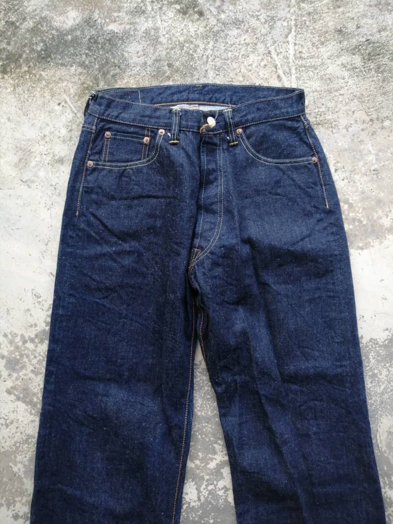 Indigo × The Silver Stone Japanese Silver Stone Redline Rebuild Cut Released Hem Size US 29 - 6 Thumbnail