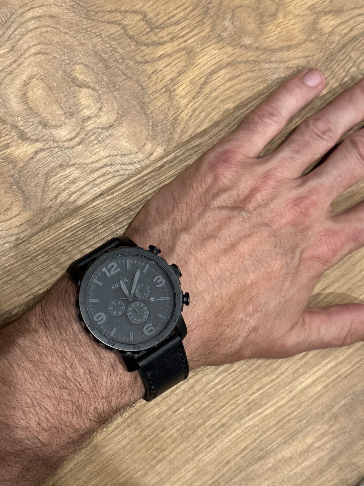 Fossil Matte Black Large Fossil Watch Grailed