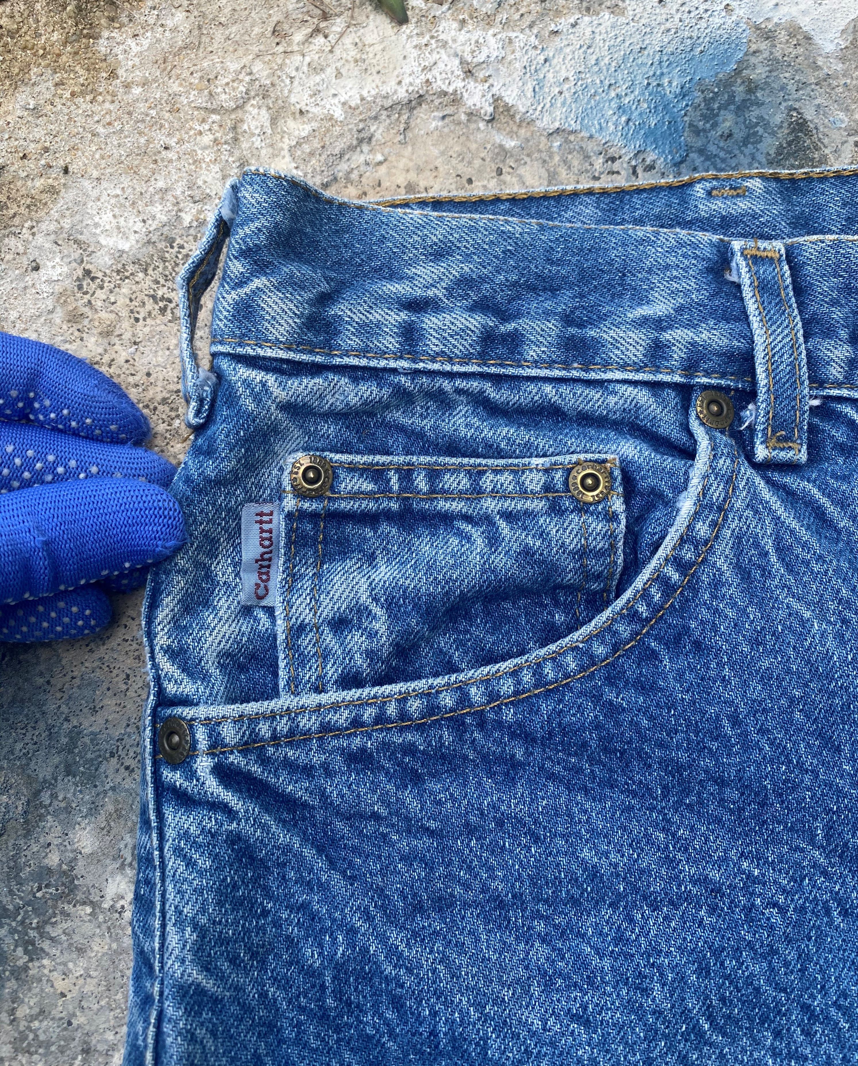 Carhartt × Vintage Vintage Carhatt Stone Wash Blue Denim Size 40 x 34 Size US 40 / EU 56 - 4 Thumbnail