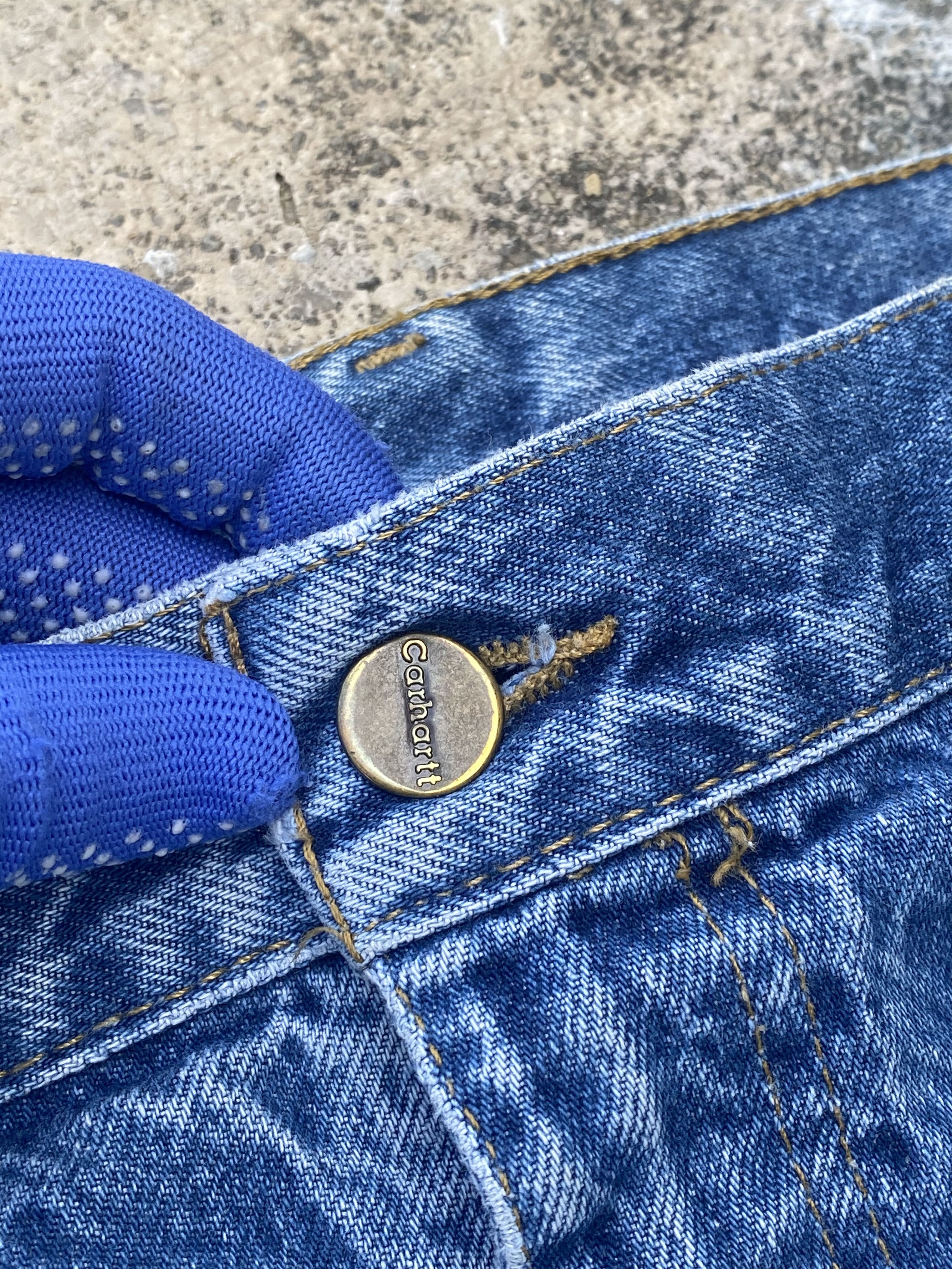 Carhartt × Vintage Vintage Carhatt Stone Wash Blue Denim Size 40 x 34 Size US 40 / EU 56 - 9 Thumbnail