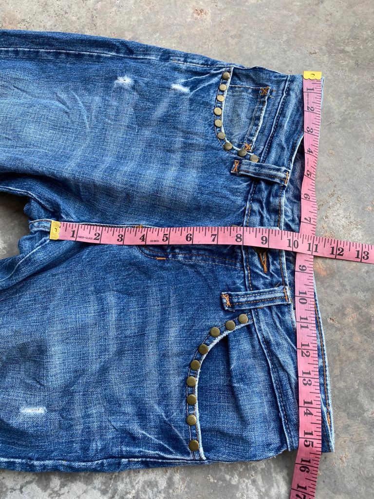 Japanese Brand Light Wash Japanese Semantic Design Distressed Denim Size US 31 - 19 Thumbnail