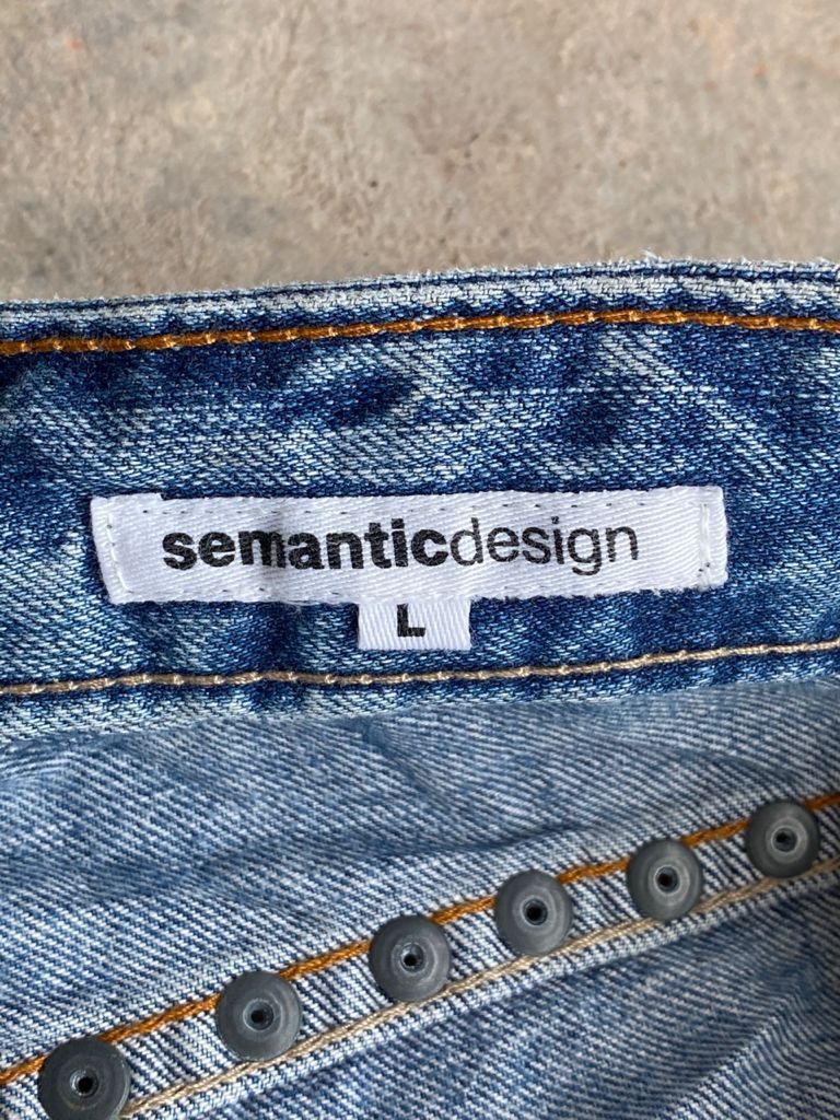 Japanese Brand Light Wash Japanese Semantic Design Distressed Denim Size US 31 - 10 Thumbnail